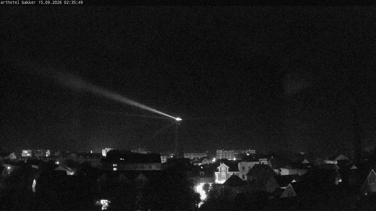 Archiv Foto Webcam Borkum: Blick auf Altstadt und Leuchtturm