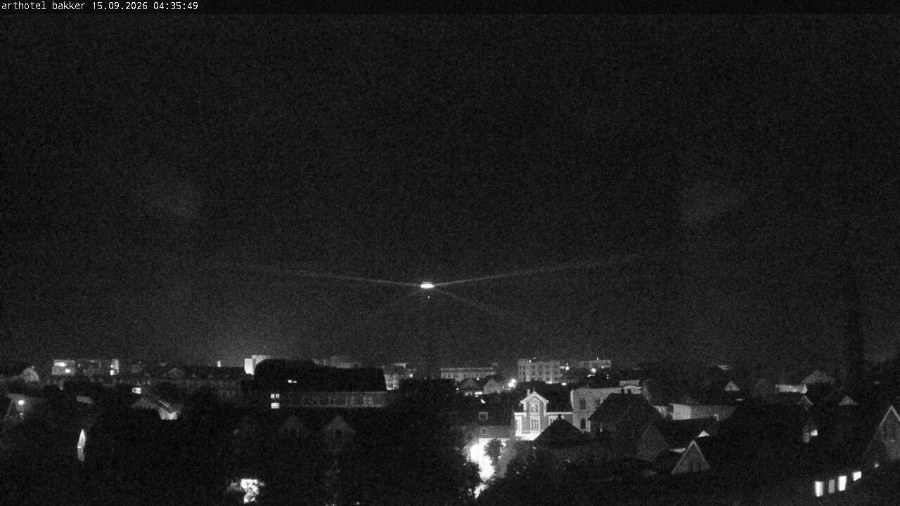 Archiv Foto Webcam Borkum: Blick auf Altstadt und Leuchtturm