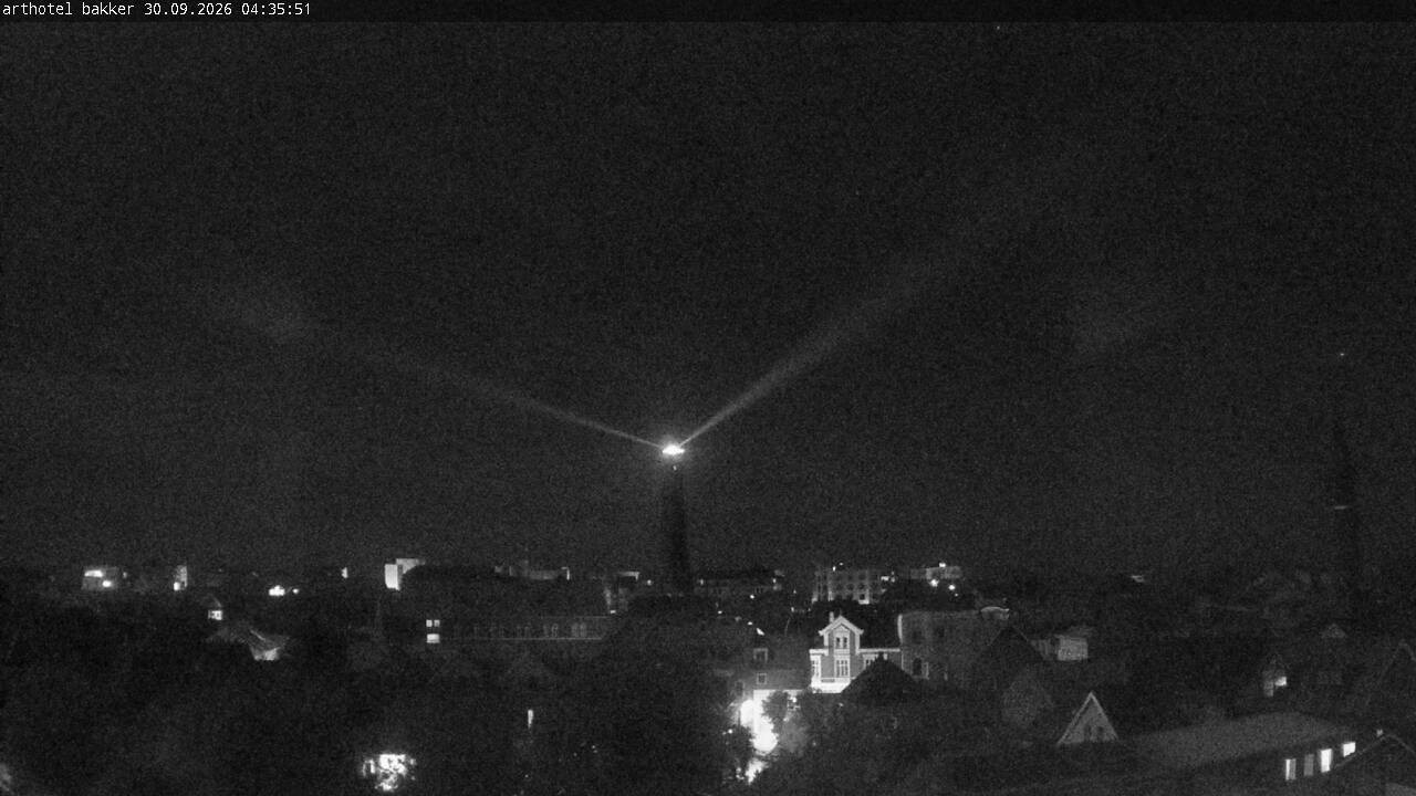 Archiv Foto Webcam Borkum: Blick auf Altstadt und Leuchtturm