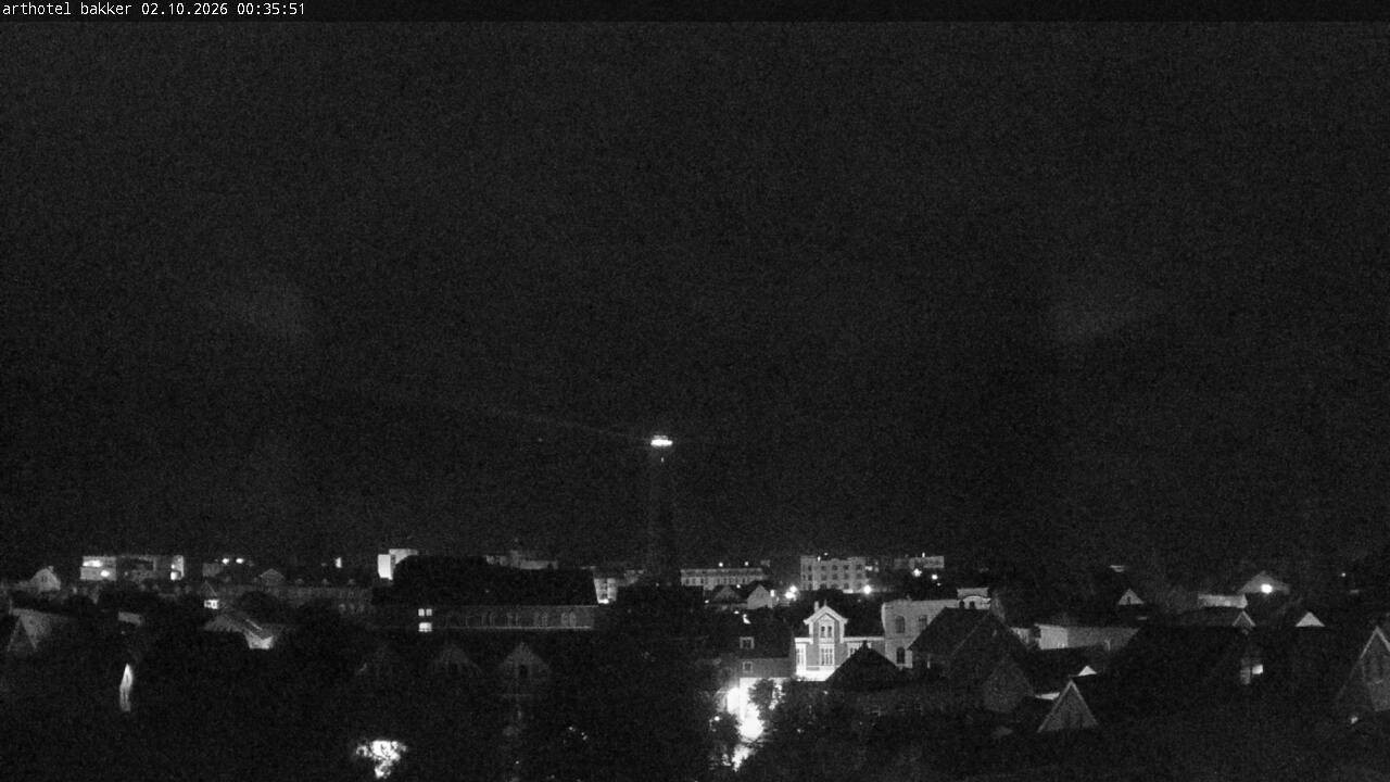 Archiv Foto Webcam Borkum: Blick auf Altstadt und Leuchtturm