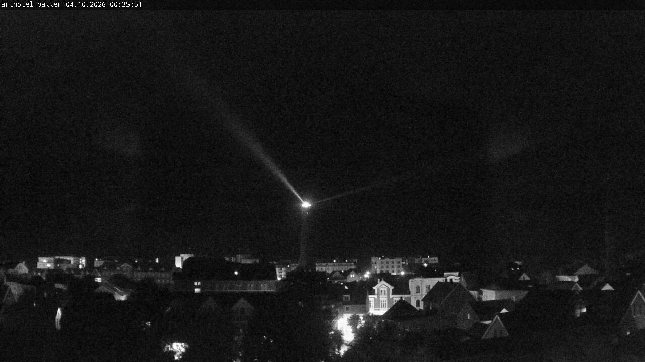 Archiv Foto Webcam Borkum: Blick auf Altstadt und Leuchtturm