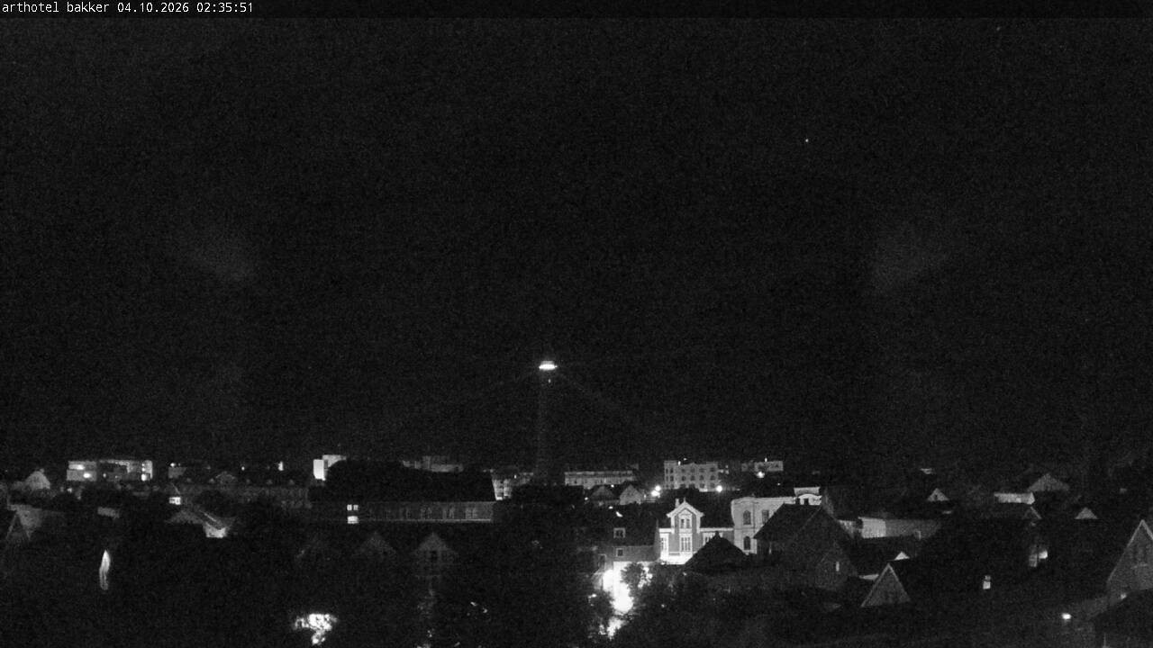 Archiv Foto Webcam Borkum: Blick auf Altstadt und Leuchtturm