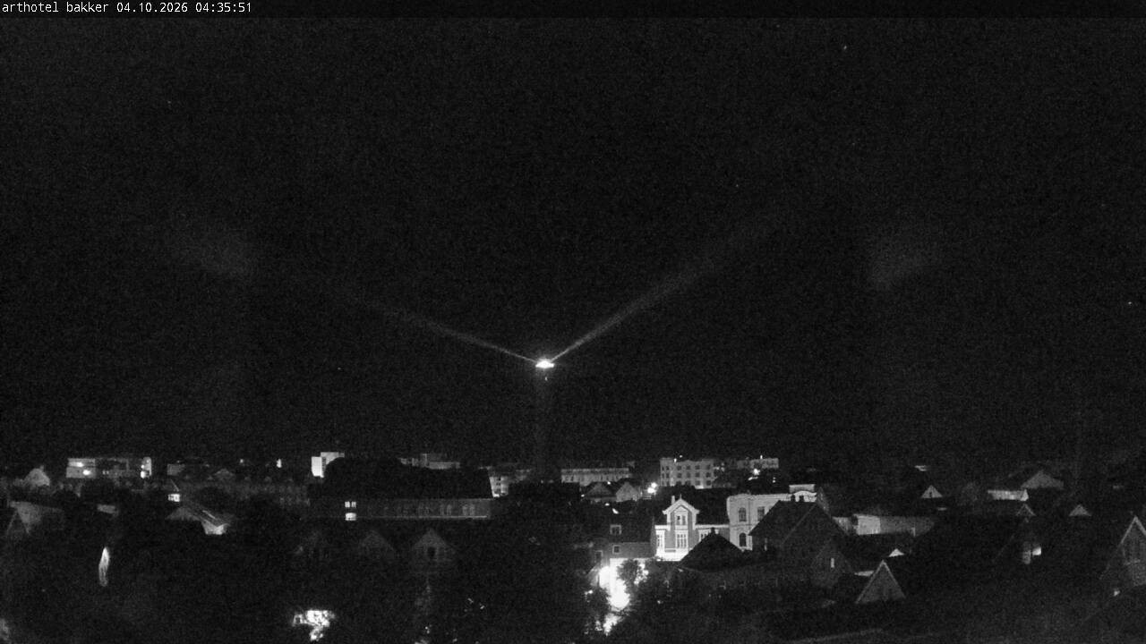 Archiv Foto Webcam Borkum: Blick auf Altstadt und Leuchtturm