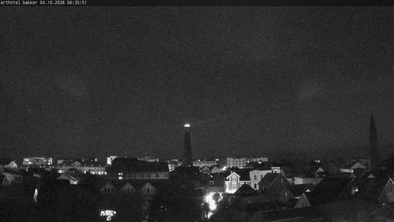Archiv Foto Webcam Borkum: Blick auf Altstadt und Leuchtturm