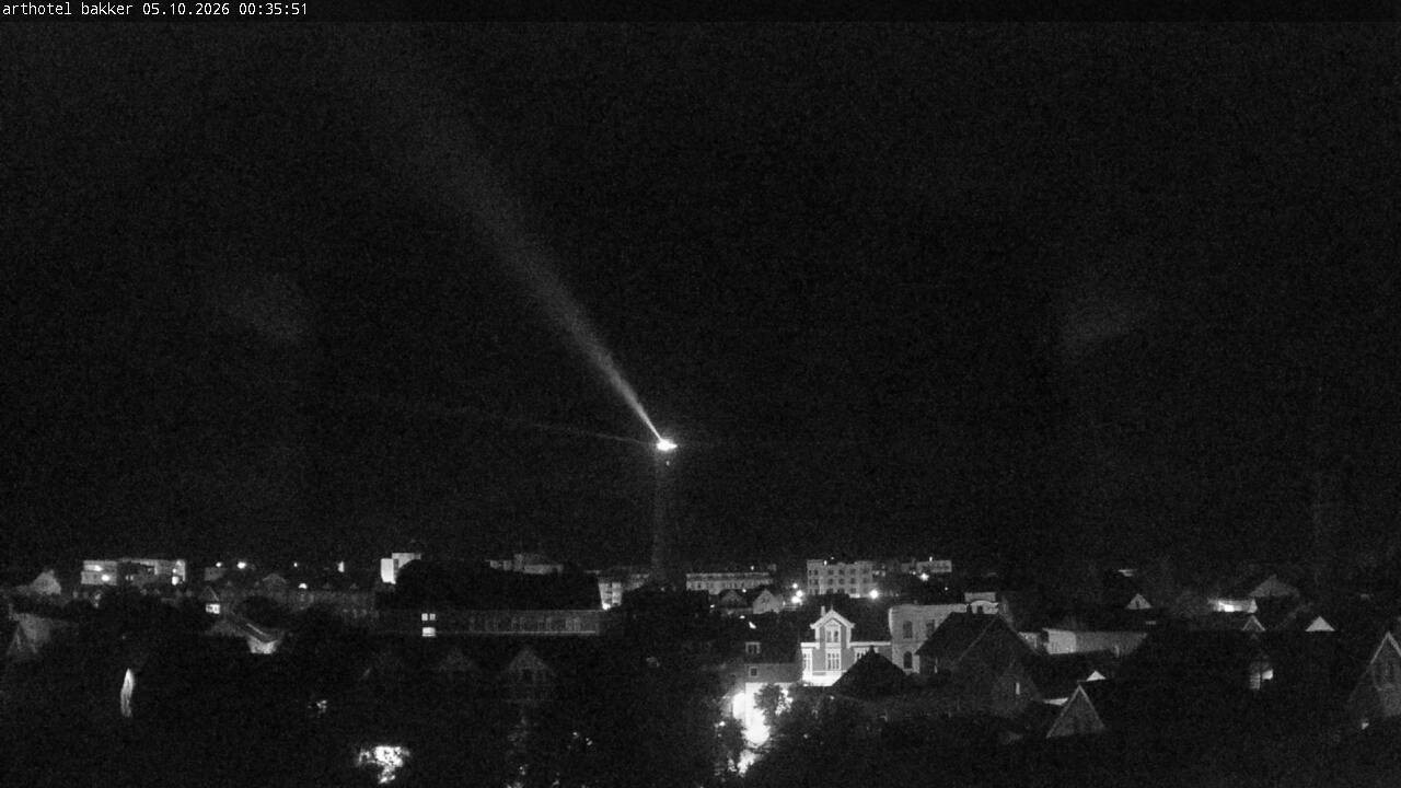 Archiv Foto Webcam Borkum: Blick auf Altstadt und Leuchtturm