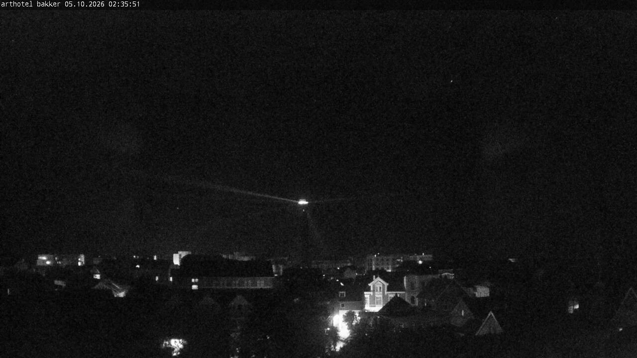 Archiv Foto Webcam Borkum: Blick auf Altstadt und Leuchtturm