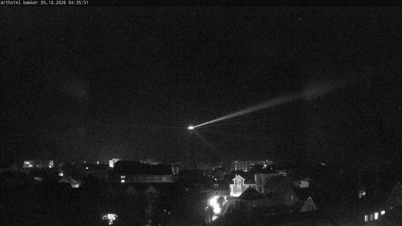 Archiv Foto Webcam Borkum: Blick auf Altstadt und Leuchtturm