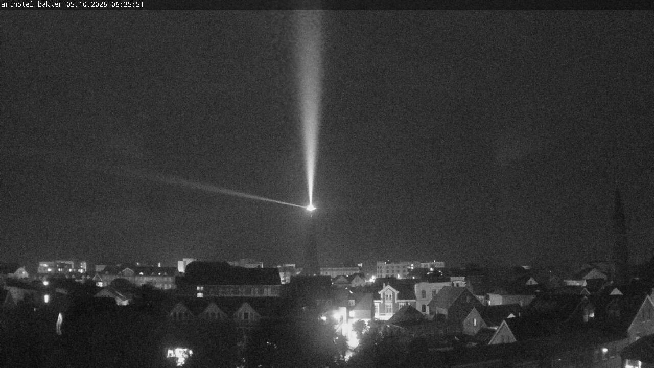 Archiv Foto Webcam Borkum: Blick auf Altstadt und Leuchtturm