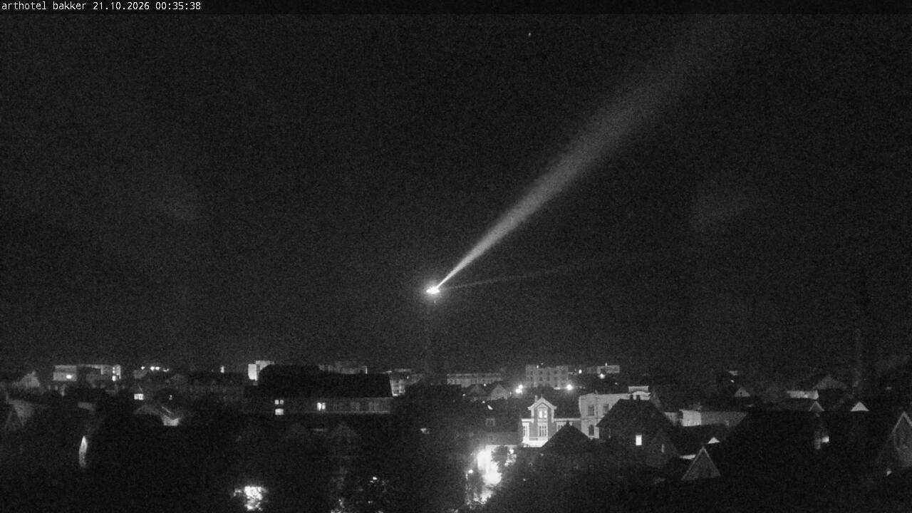 Archiv Foto Webcam Borkum: Blick auf Altstadt und Leuchtturm