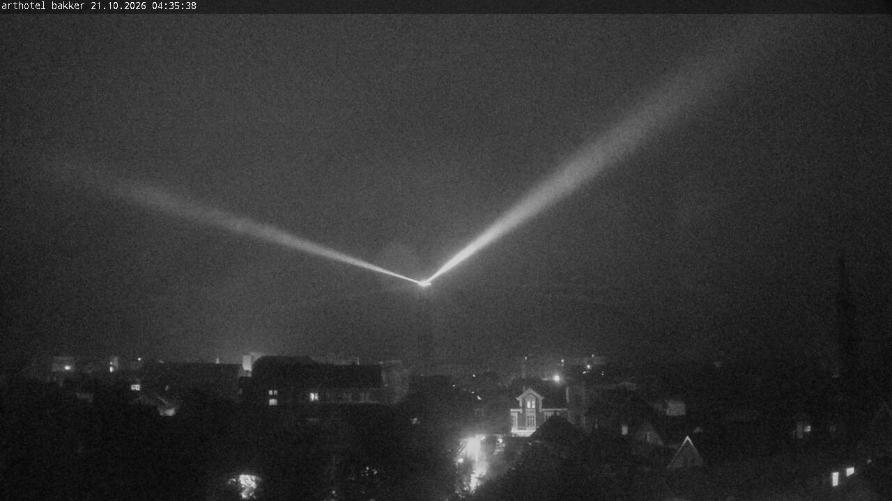 Archiv Foto Webcam Borkum: Blick auf Altstadt und Leuchtturm