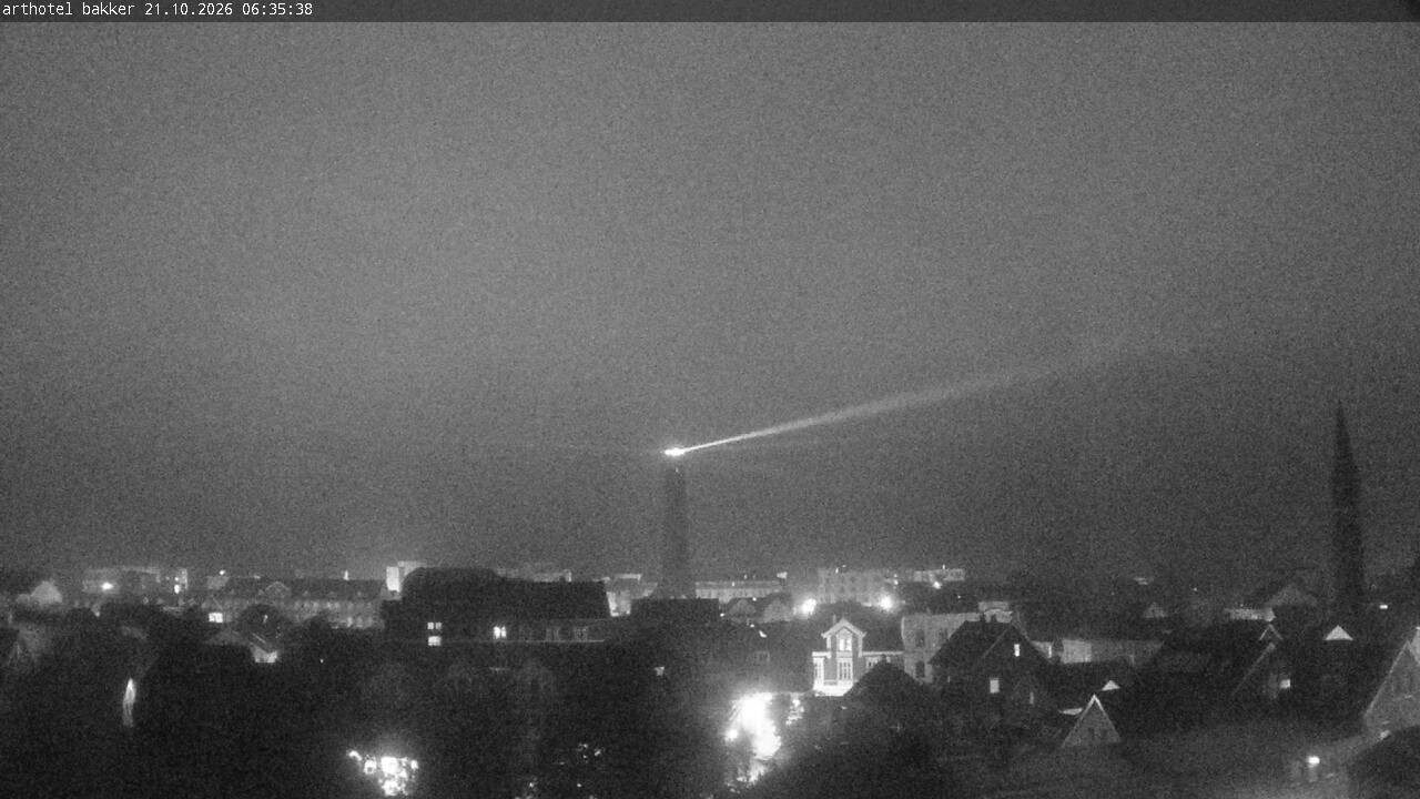 Archiv Foto Webcam Borkum: Blick auf Altstadt und Leuchtturm