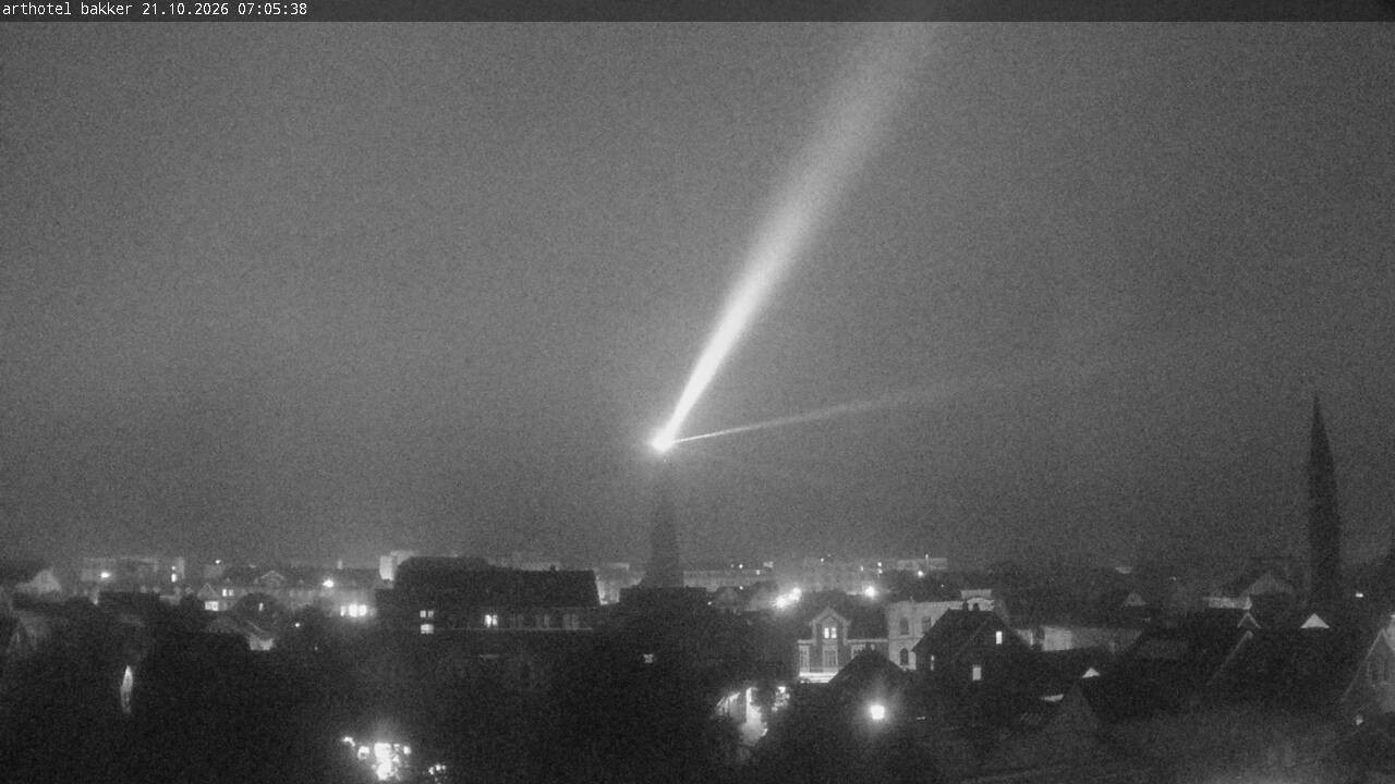 Archiv Foto Webcam Borkum: Blick auf Altstadt und Leuchtturm