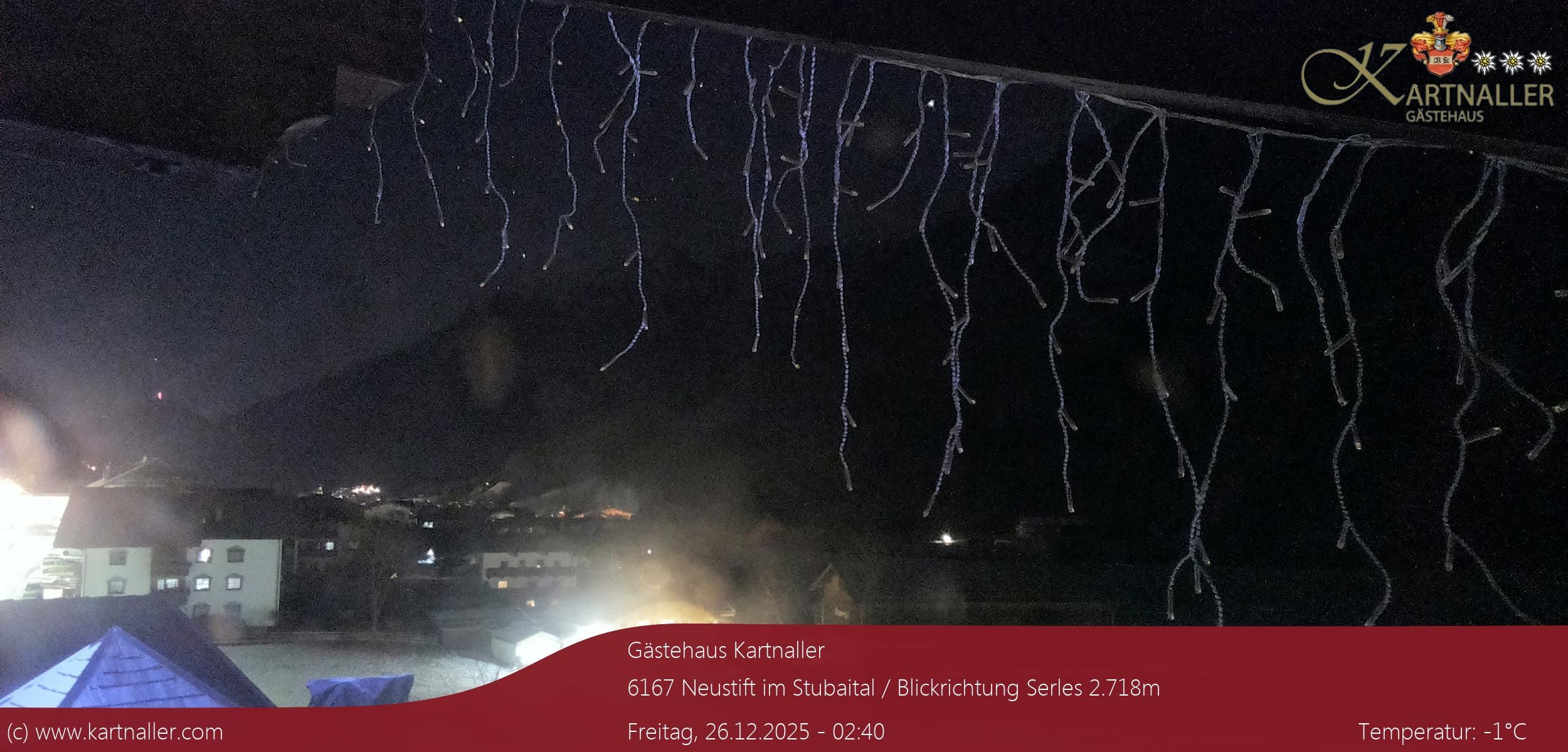 Archiv Foto Webcam Blick Neustift und Serles / Stubaital