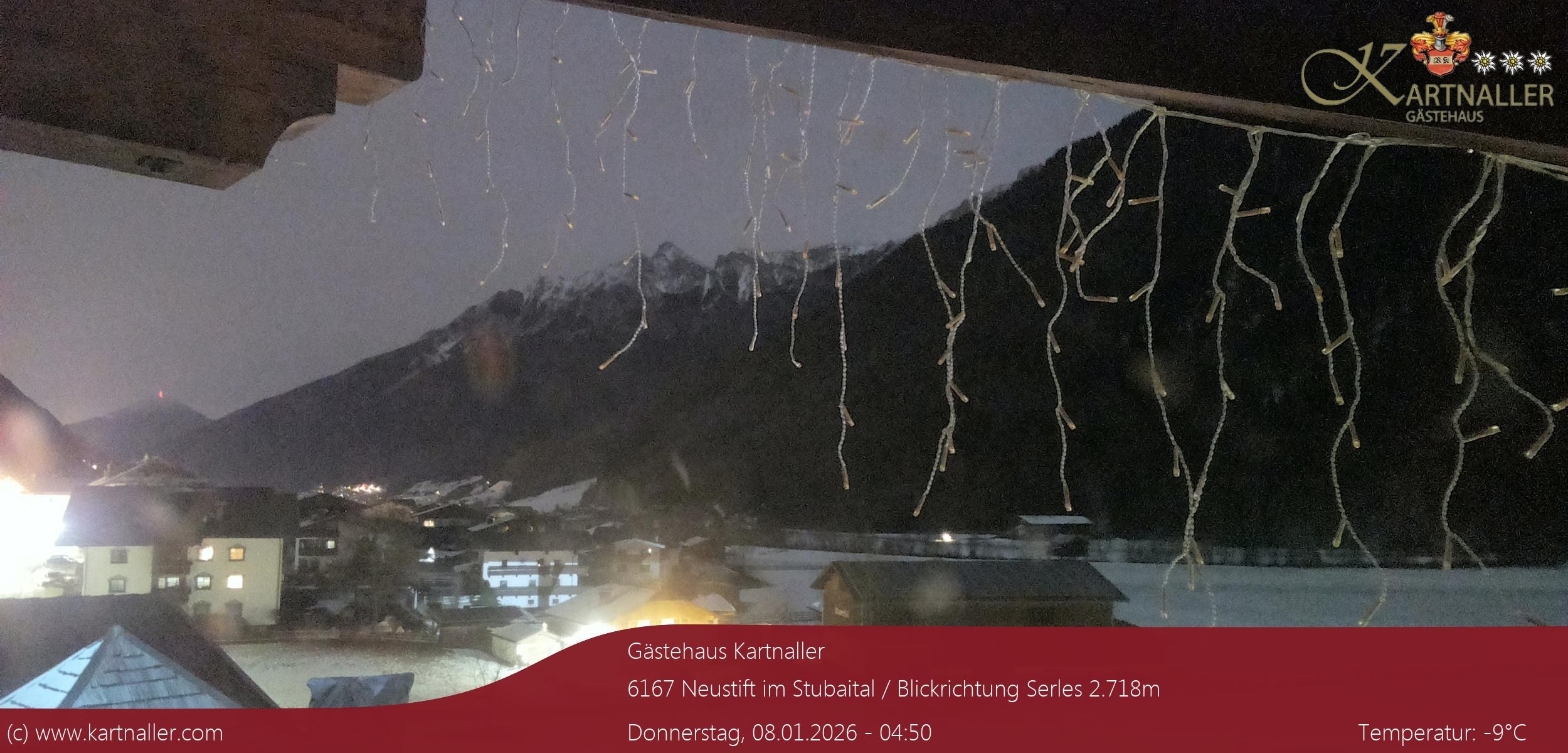 Archived image Webcam View to Neustift and Serles