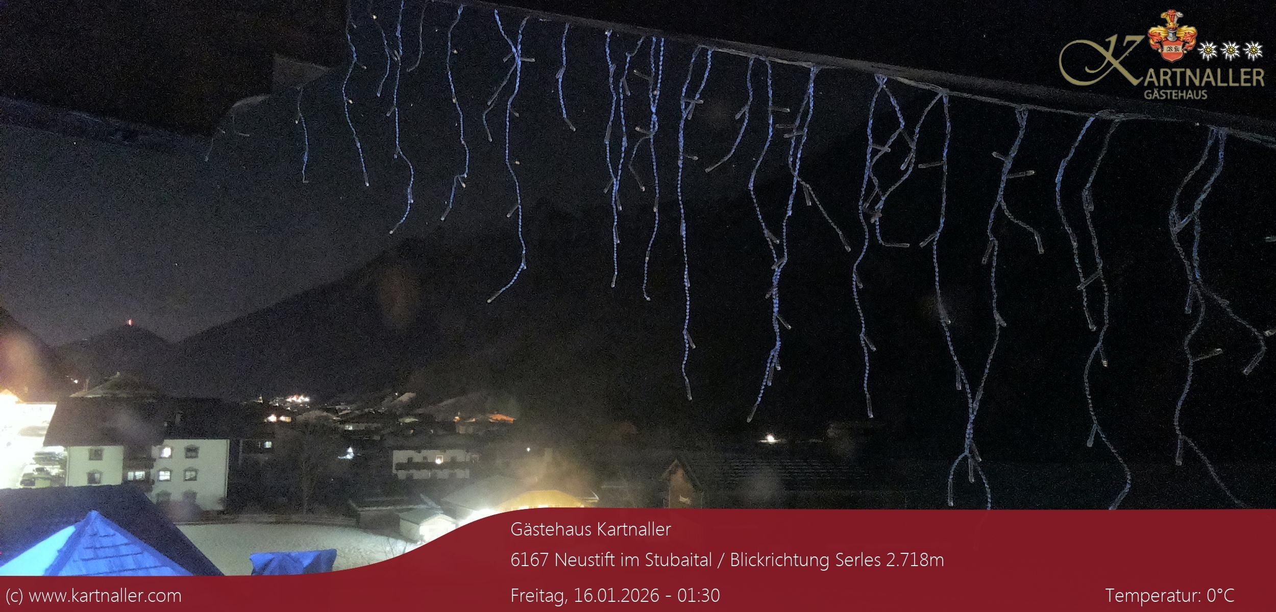 Archiv Foto Webcam Blick Neustift und Serles / Stubaital