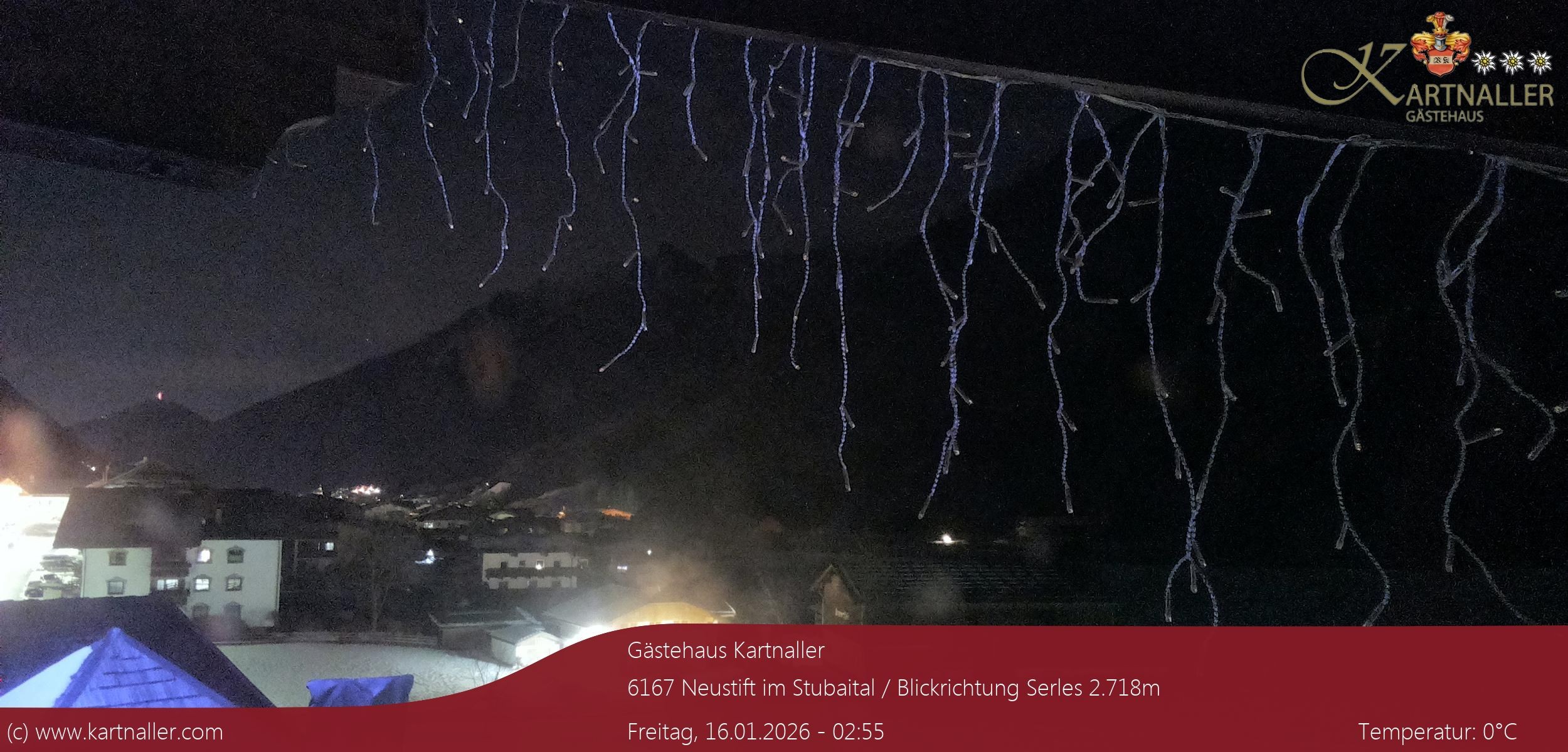 Archiv Foto Webcam Blick Neustift und Serles / Stubaital