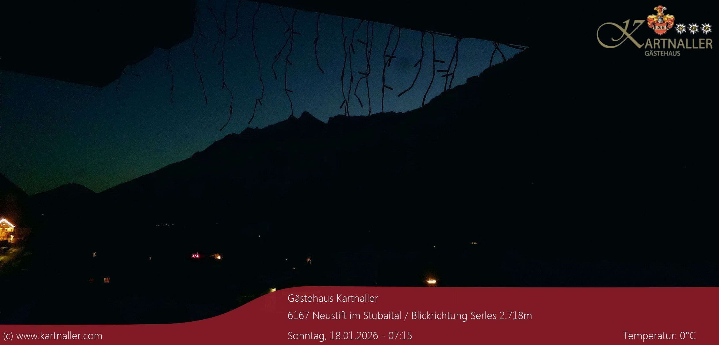 Archiv Foto Webcam Blick Neustift und Serles / Stubaital