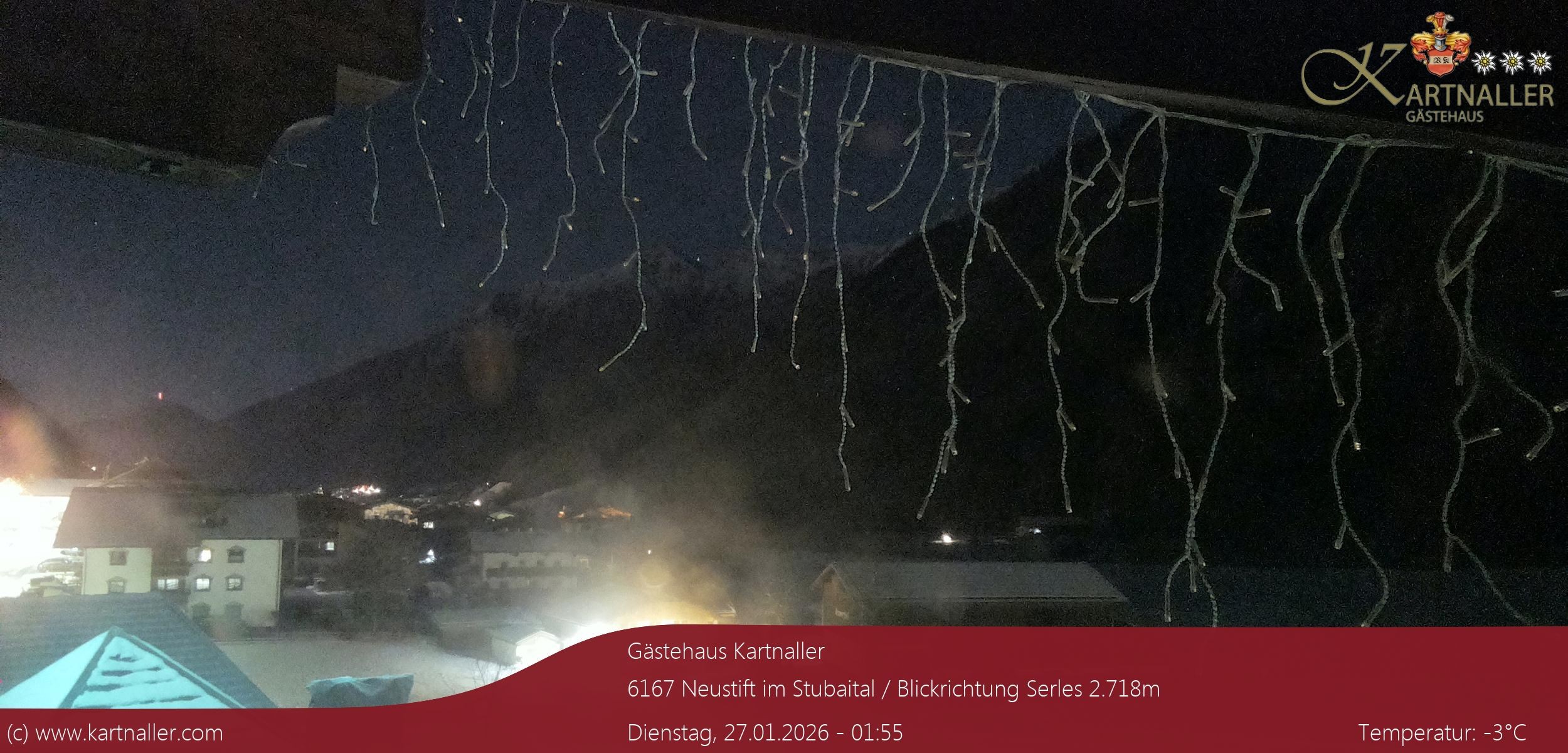 Archived image Webcam View to Neustift and Serles