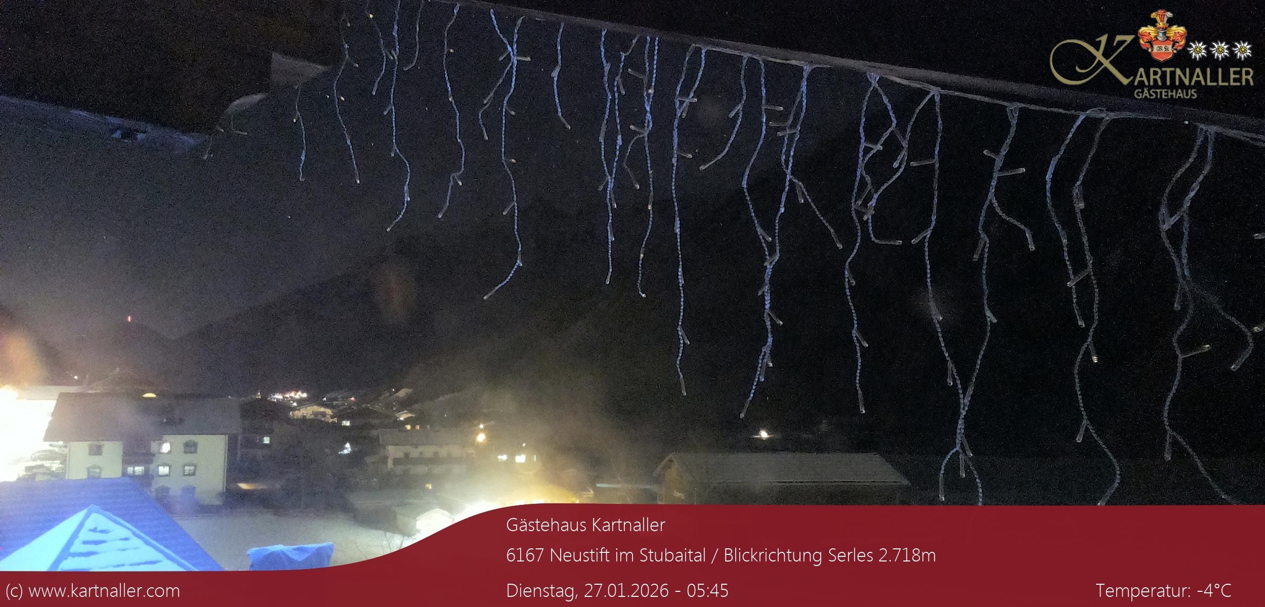 Archived image Webcam View to Neustift and Serles