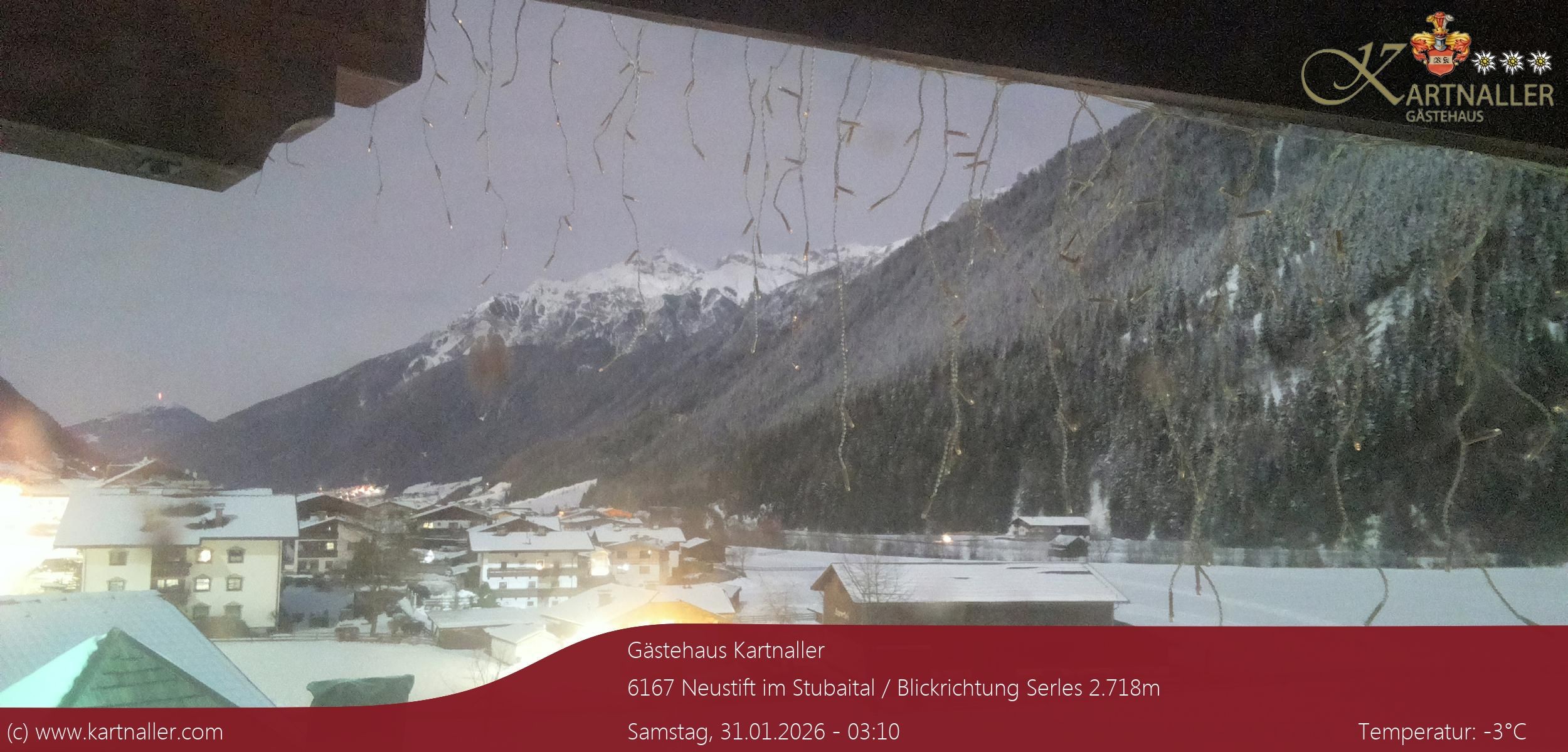Archiv Foto Webcam Blick Neustift und Serles / Stubaital