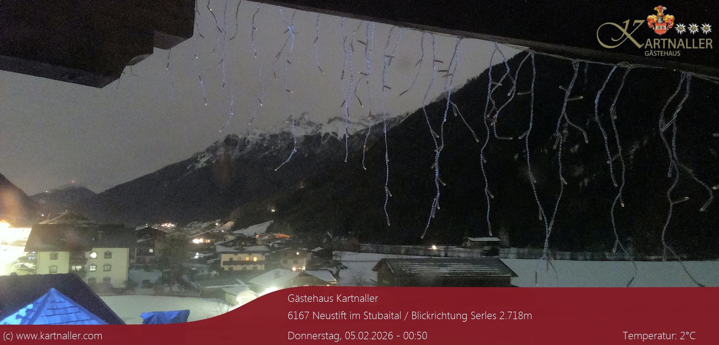 Archived image Webcam View to Neustift and Serles