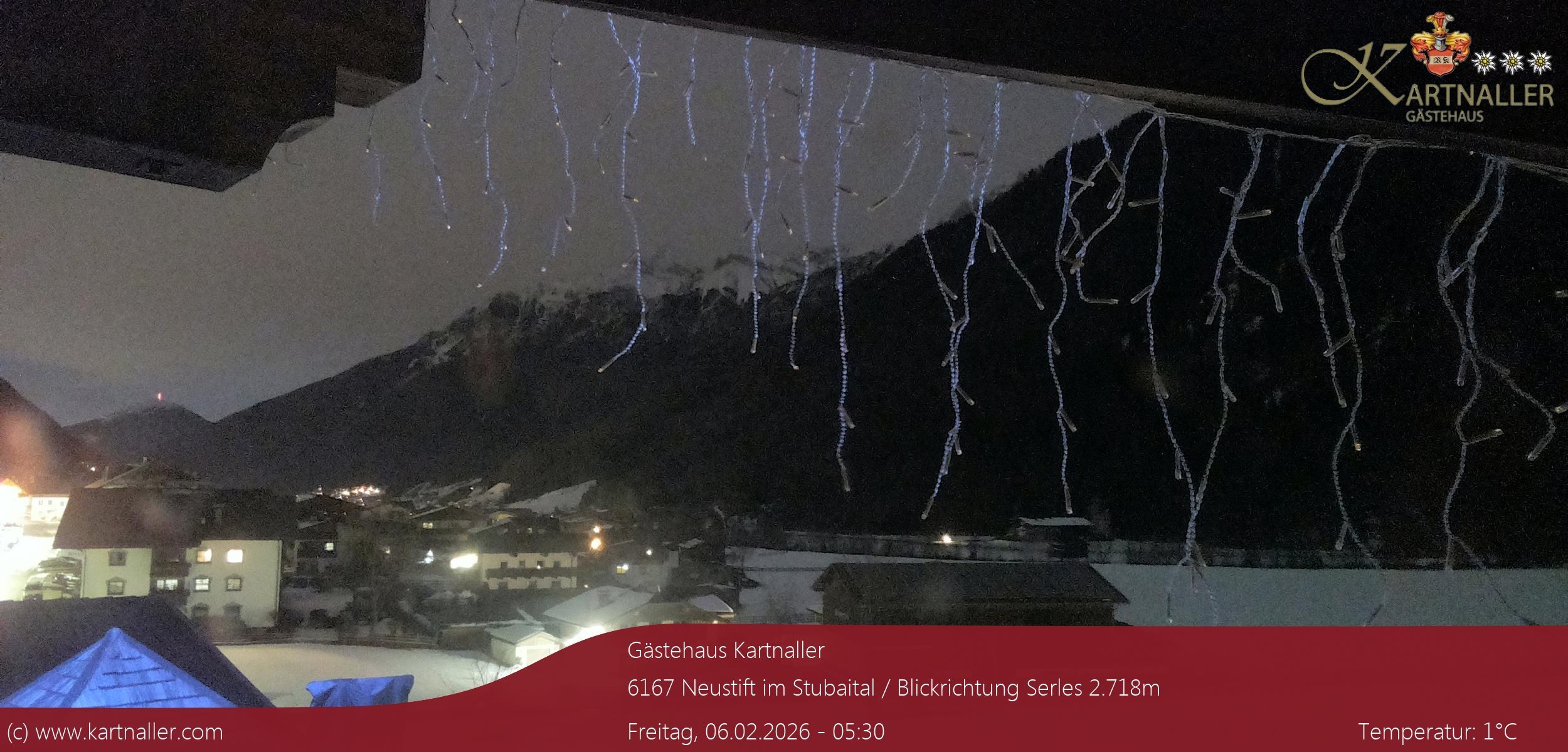 Archiv Foto Webcam Blick Neustift und Serles / Stubaital