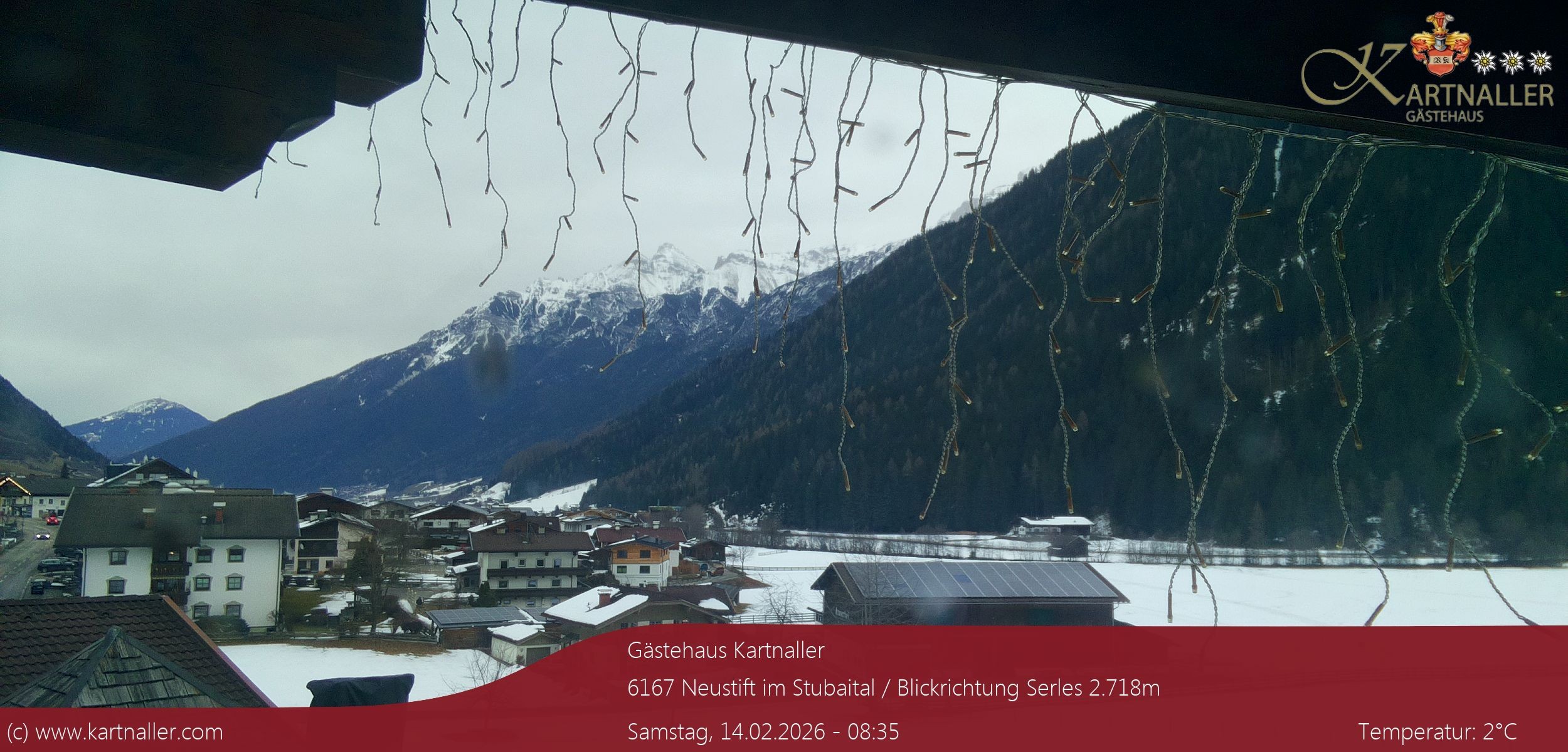 Archiv Foto Webcam Blick Neustift und Serles / Stubaital