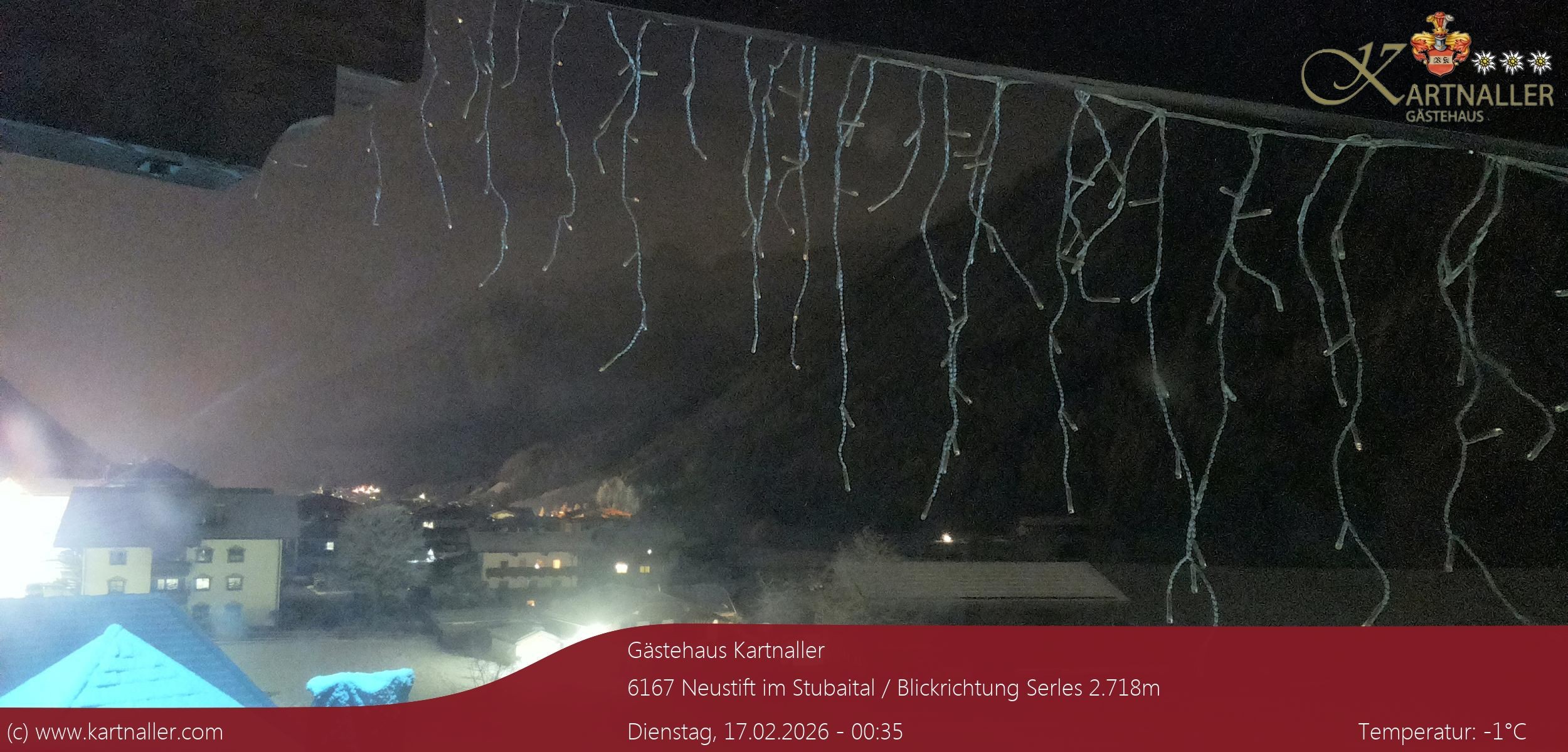 Archiv Foto Webcam Blick Neustift und Serles / Stubaital