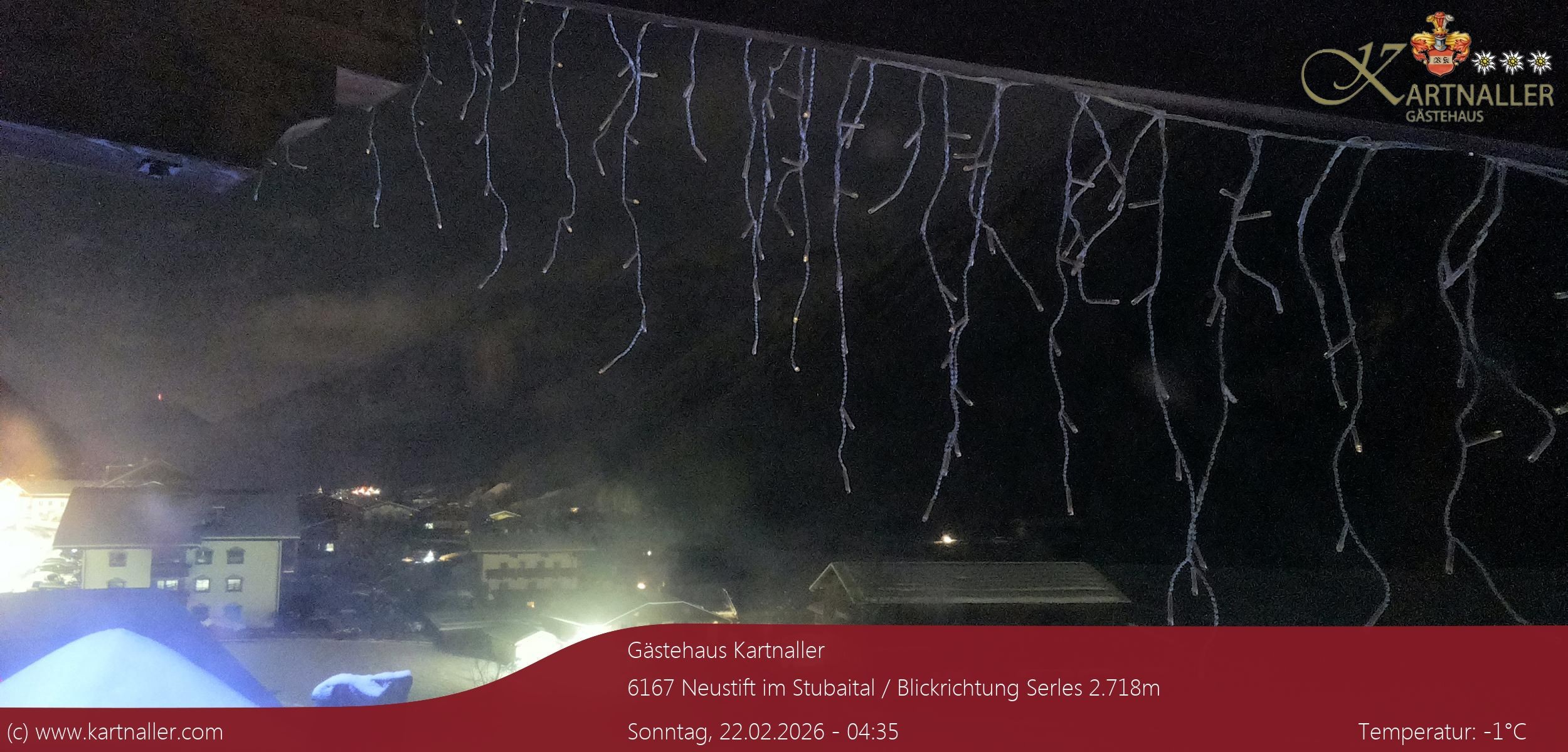 Archiv Foto Webcam Blick Neustift und Serles / Stubaital