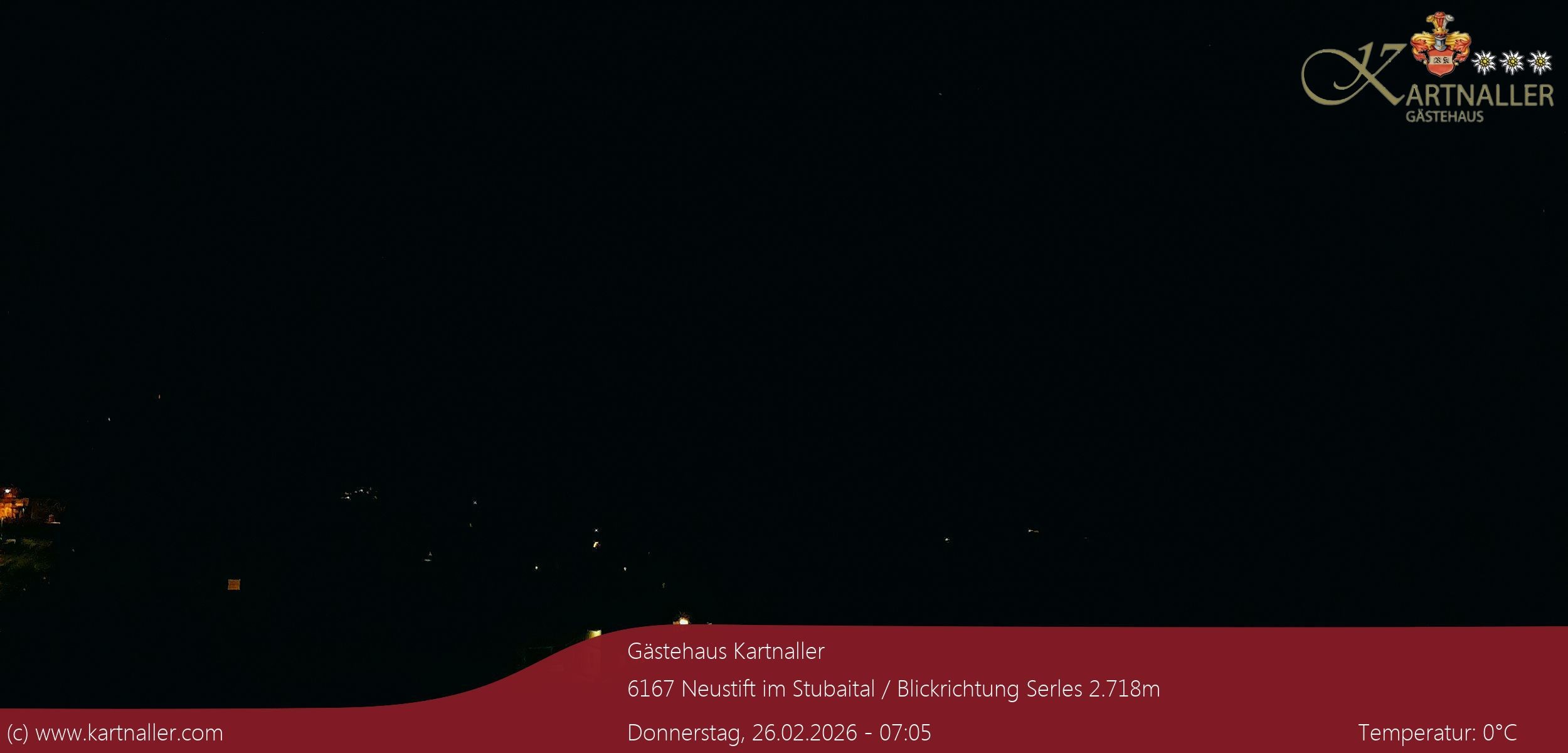 Archived image Webcam View to Neustift and Serles