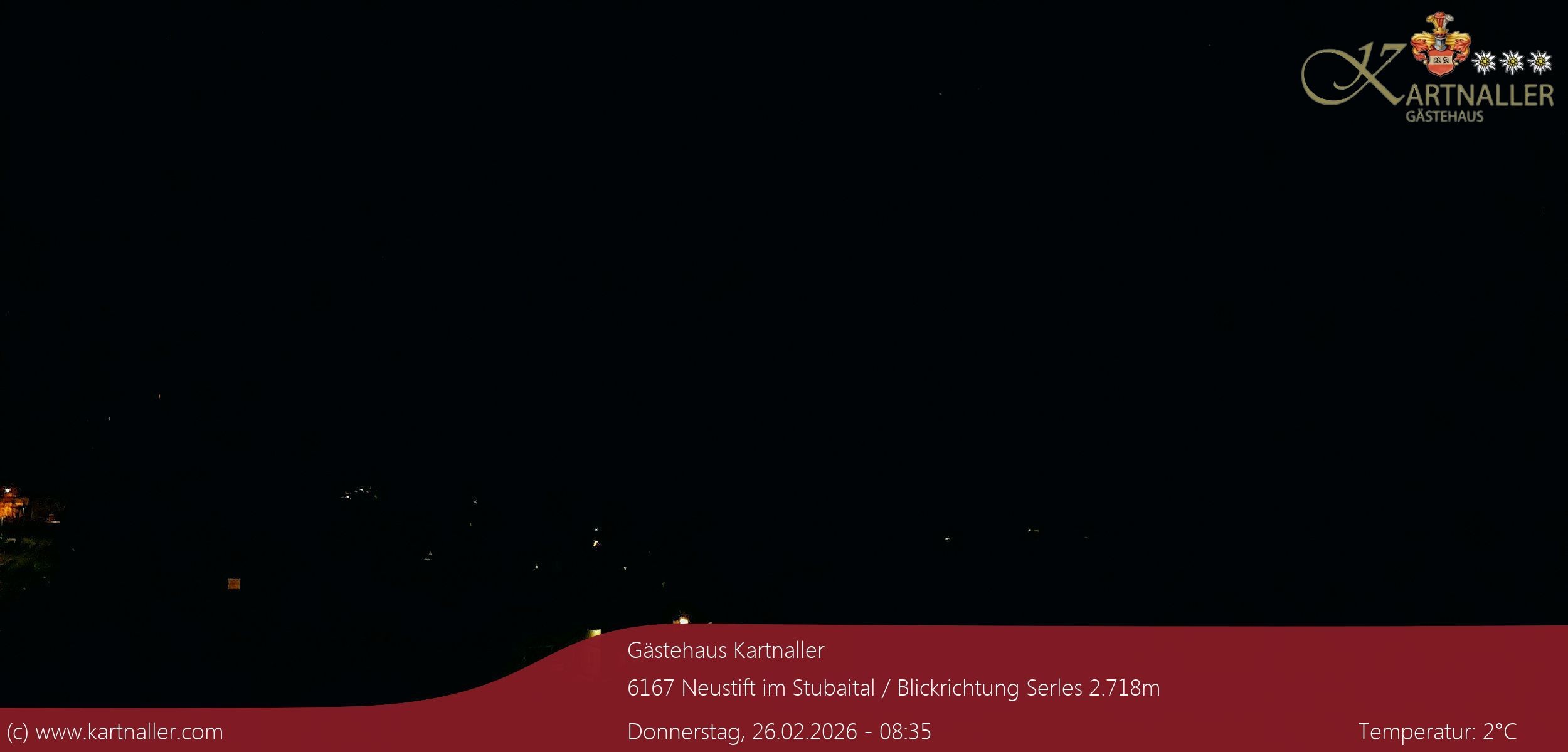 Archived image Webcam View to Neustift and Serles