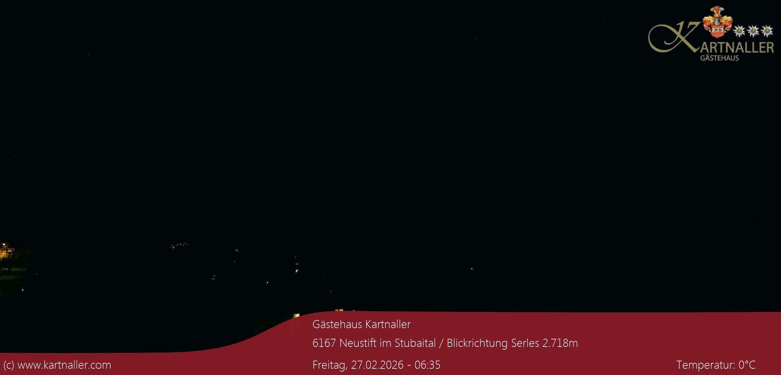 Archived image Webcam View to Neustift and Serles