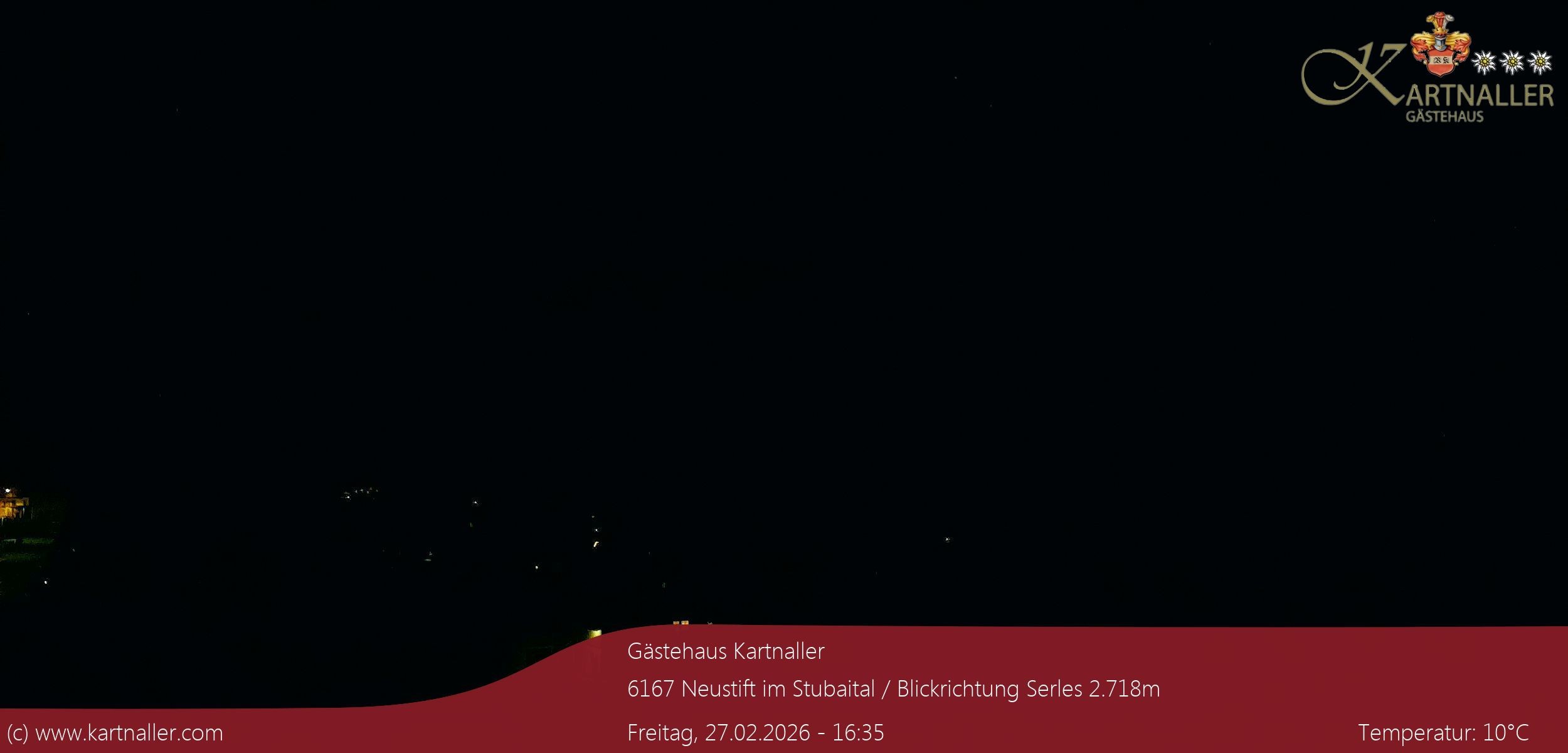 Archived image Webcam View to Neustift and Serles