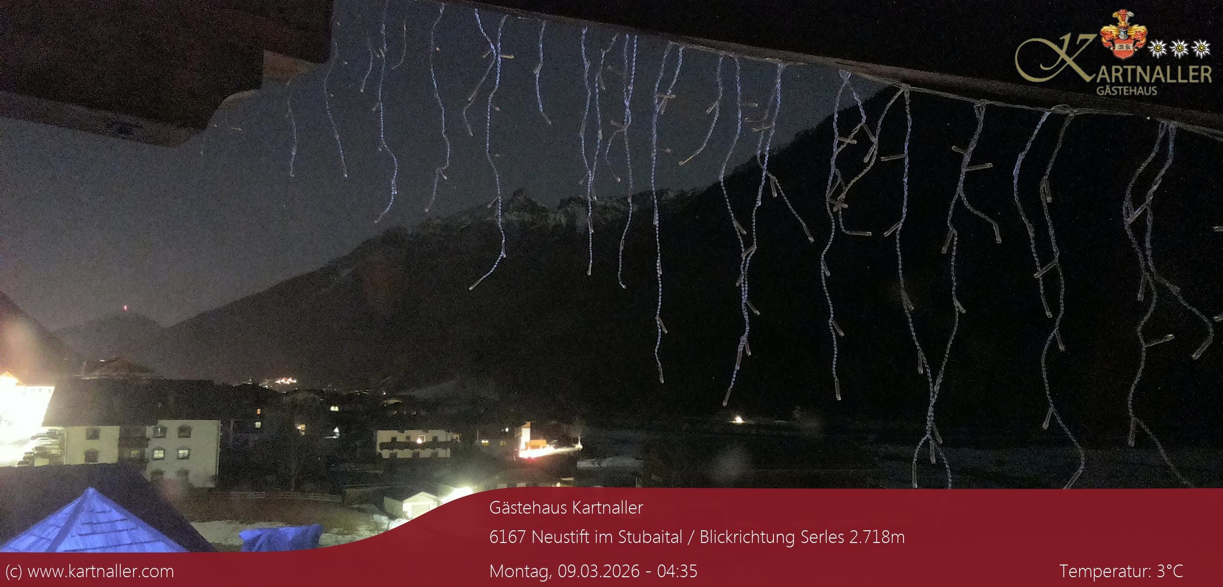 Archiv Foto Webcam Blick Neustift und Serles / Stubaital