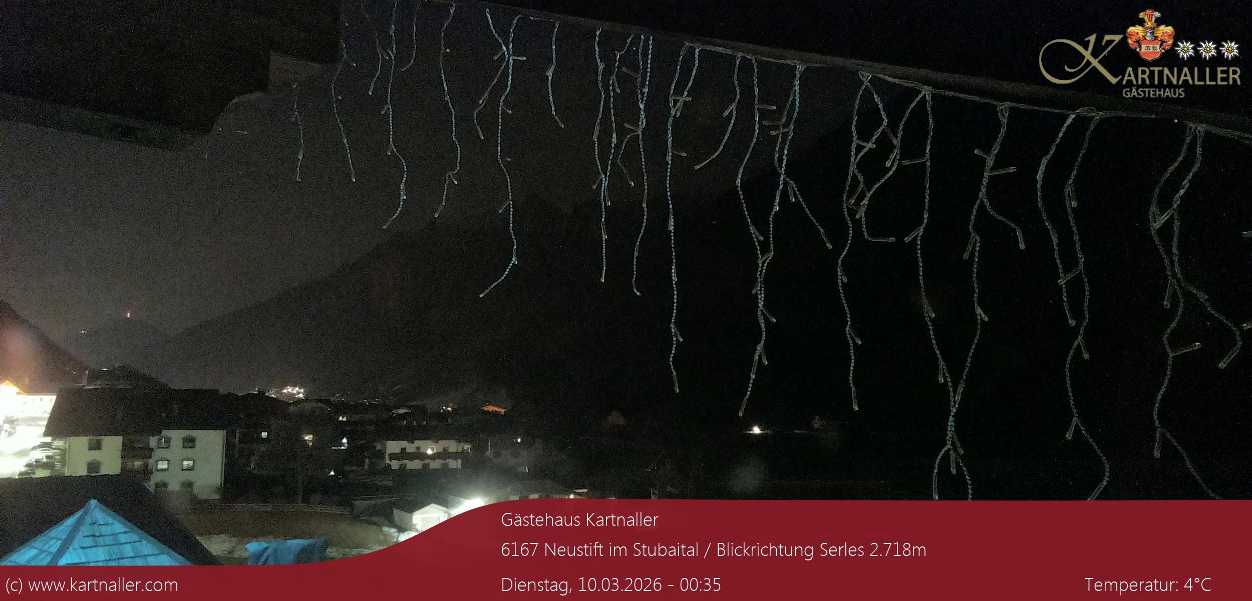 Archiv Foto Webcam Blick Neustift und Serles / Stubaital