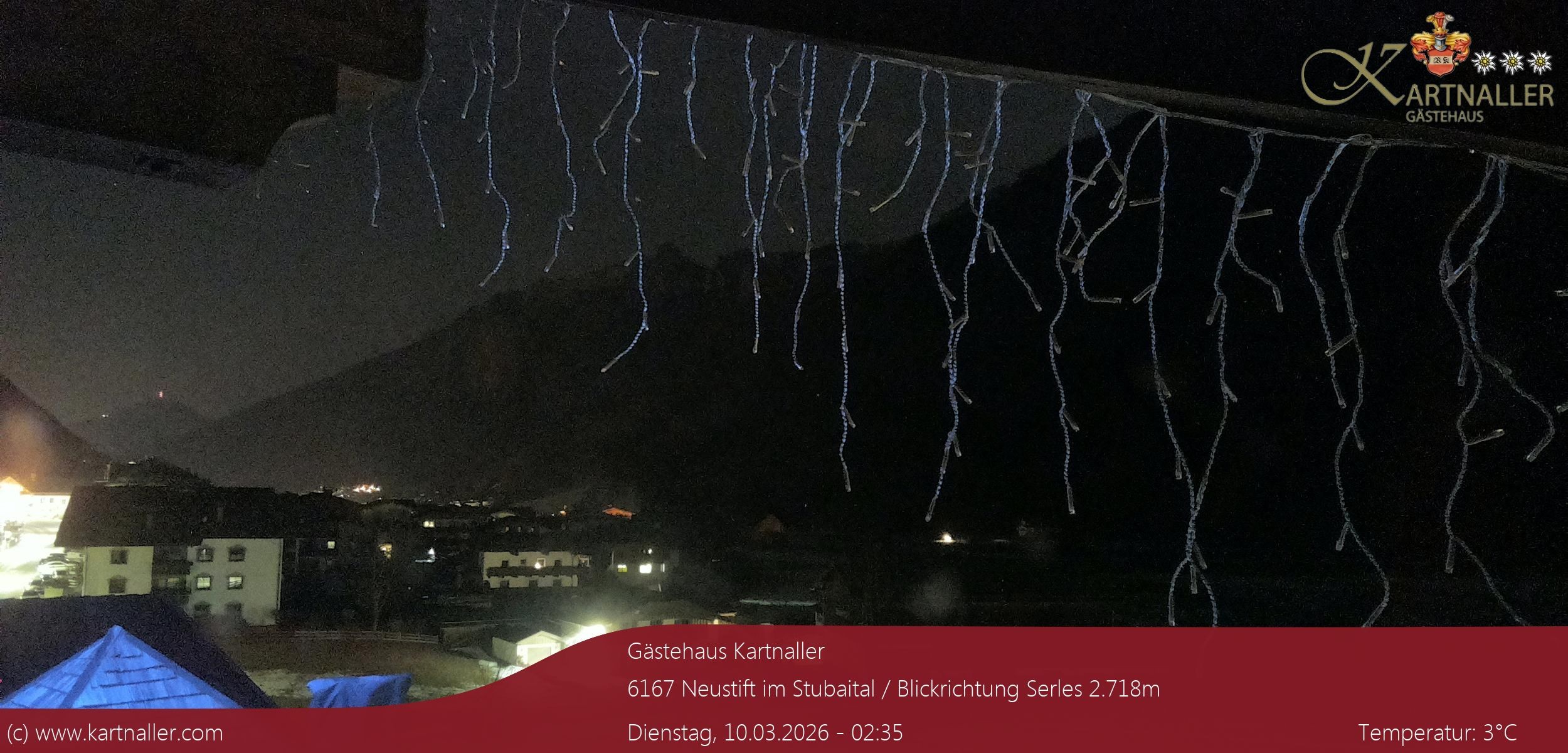 Archiv Foto Webcam Blick Neustift und Serles / Stubaital