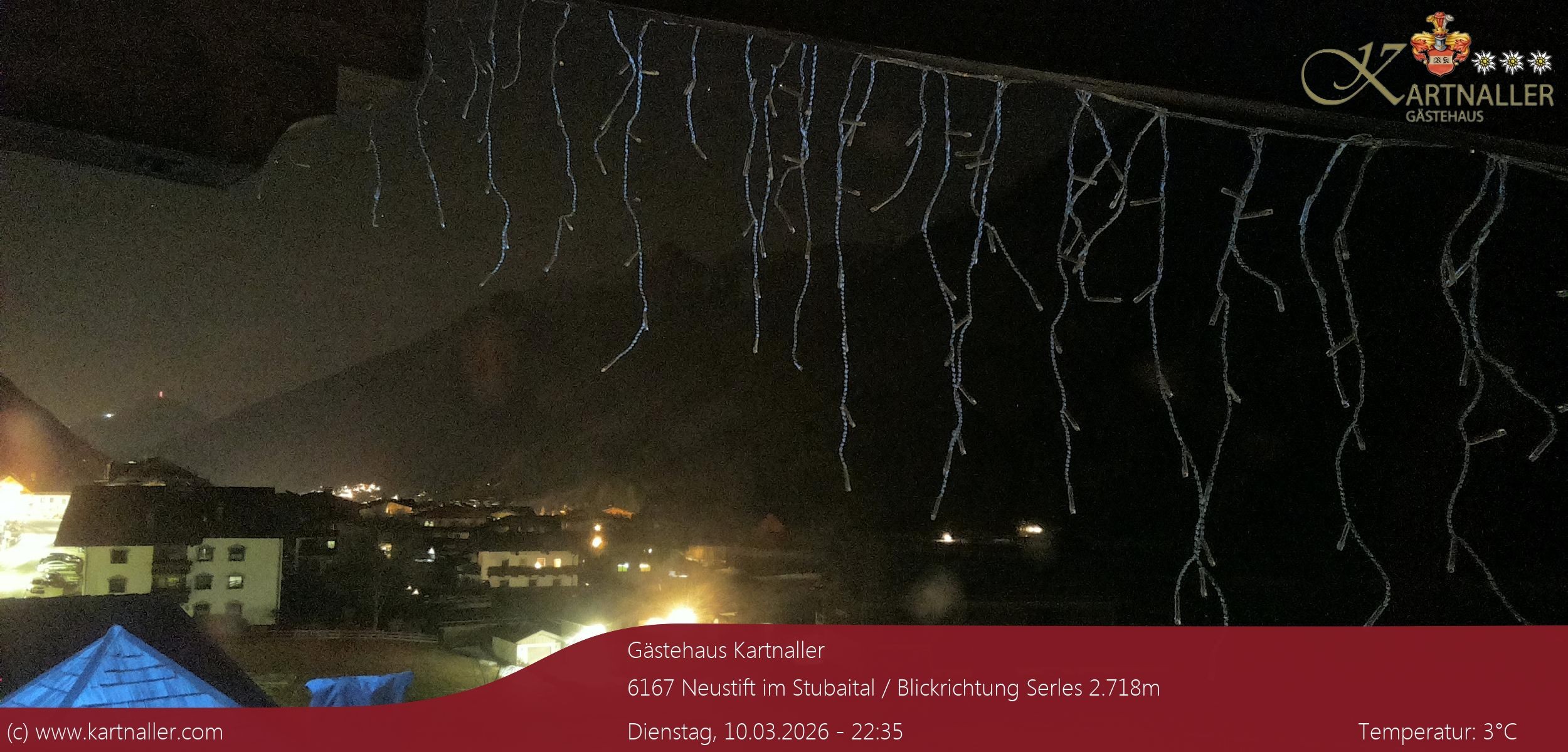 Archiv Foto Webcam Blick Neustift und Serles / Stubaital