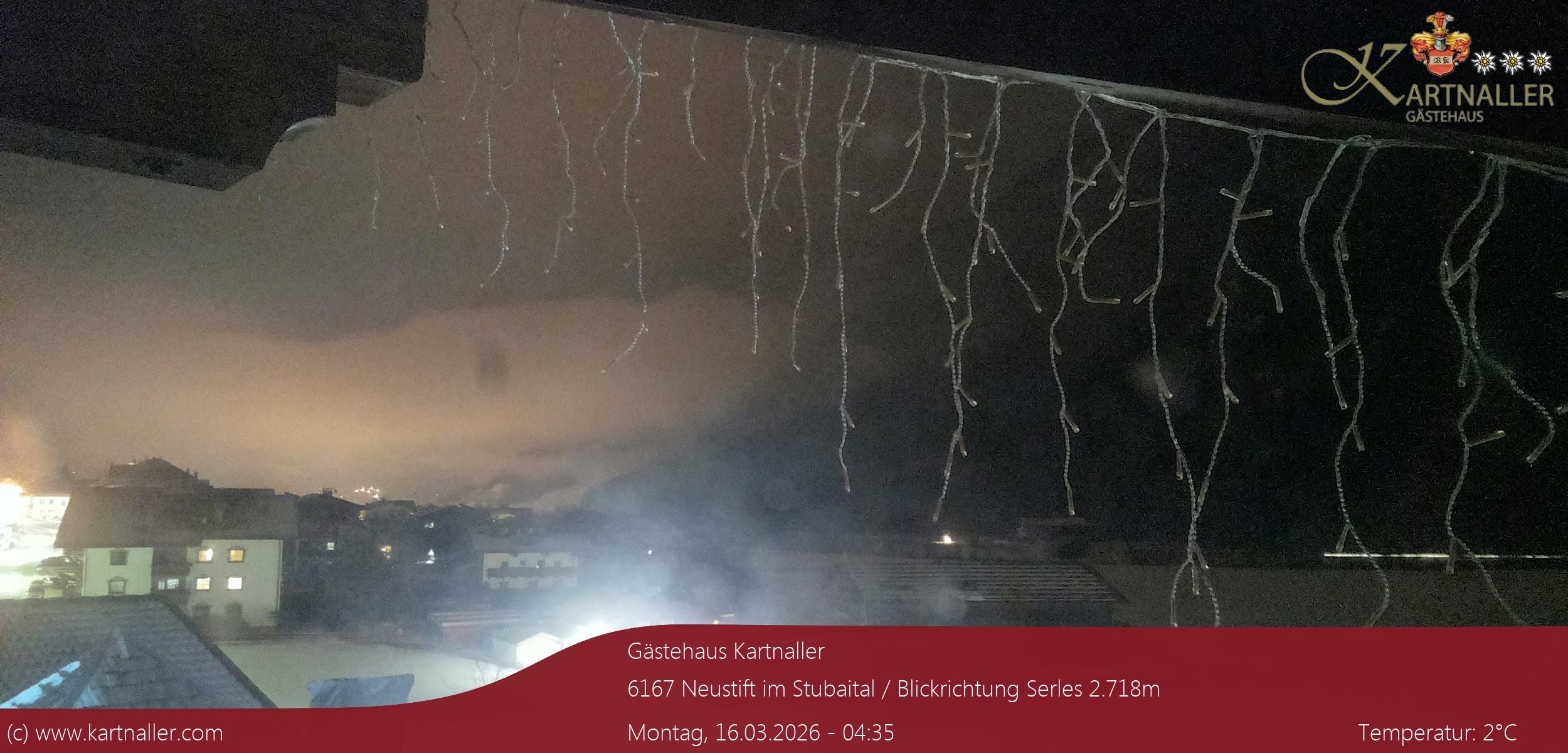 Archiv Foto Webcam Blick Neustift und Serles / Stubaital