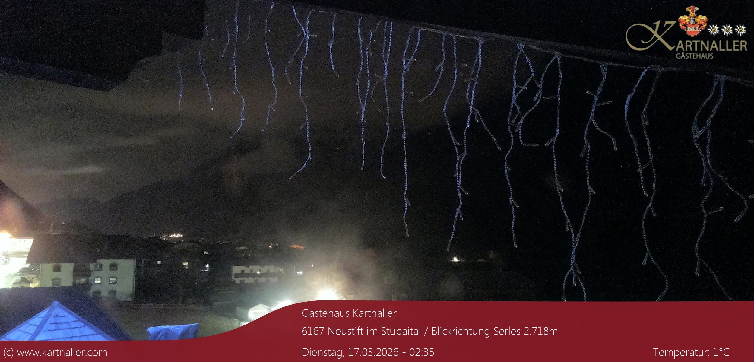 Archiv Foto Webcam Blick Neustift und Serles / Stubaital