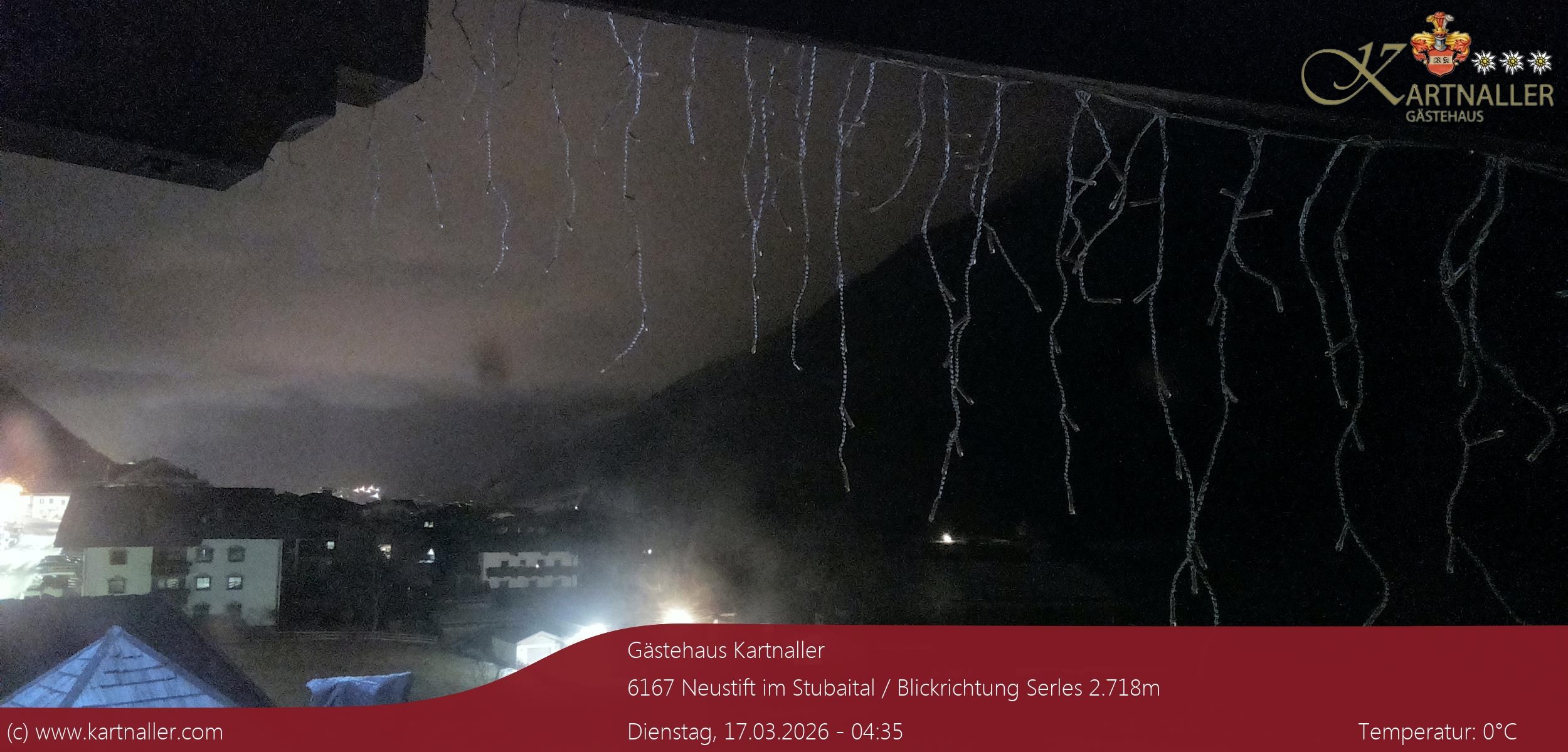 Archiv Foto Webcam Blick Neustift und Serles / Stubaital