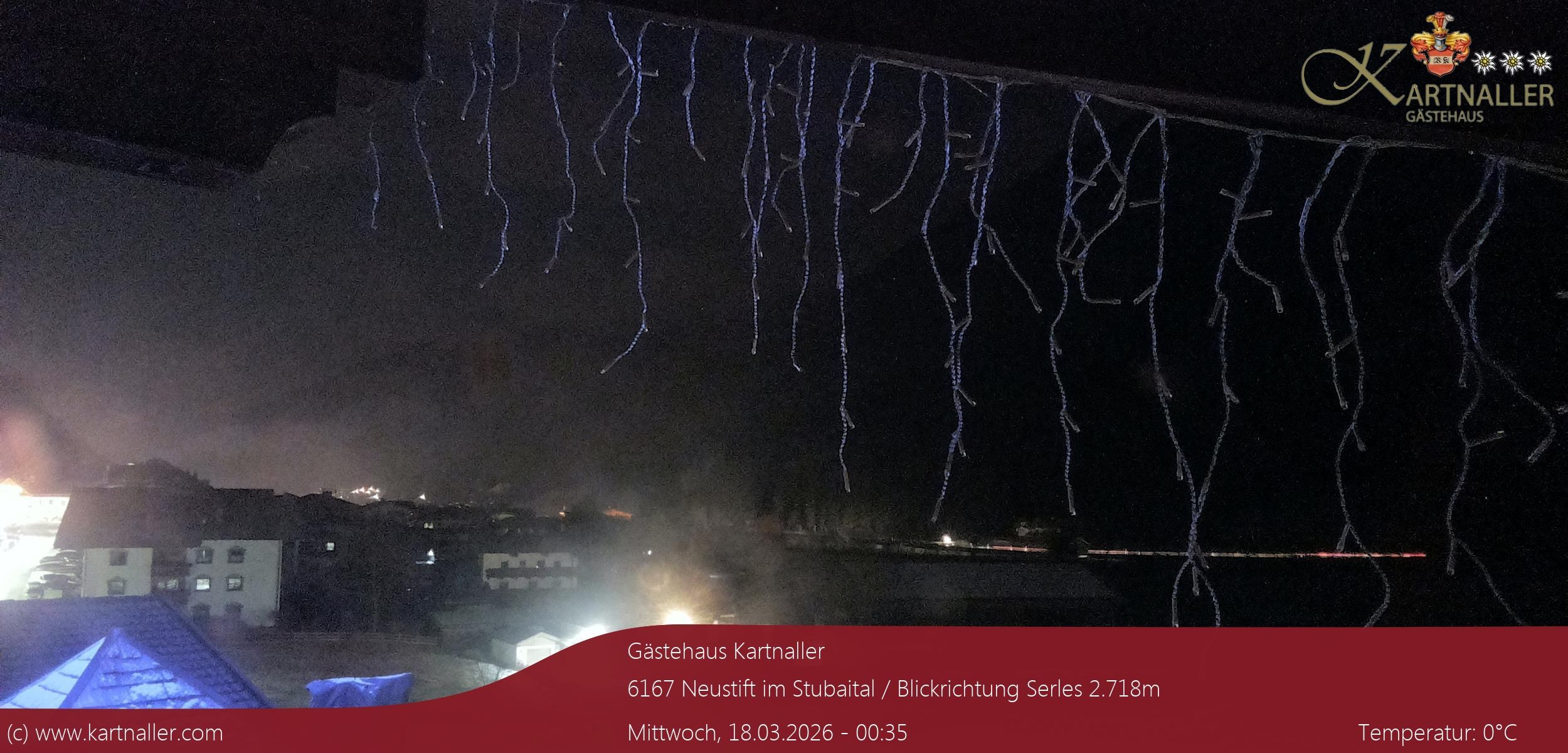 Archiv Foto Webcam Blick Neustift und Serles / Stubaital