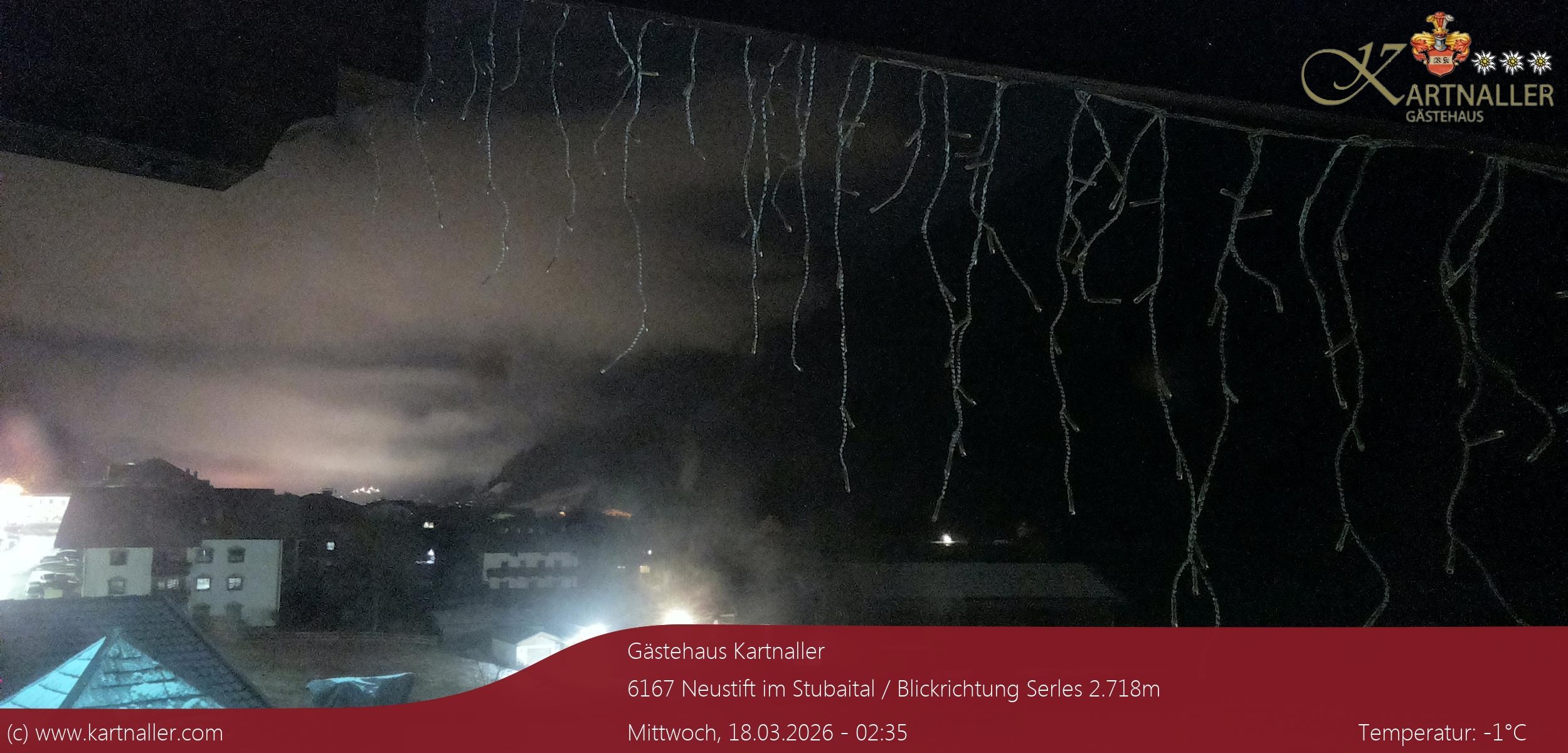 Archiv Foto Webcam Blick Neustift und Serles / Stubaital