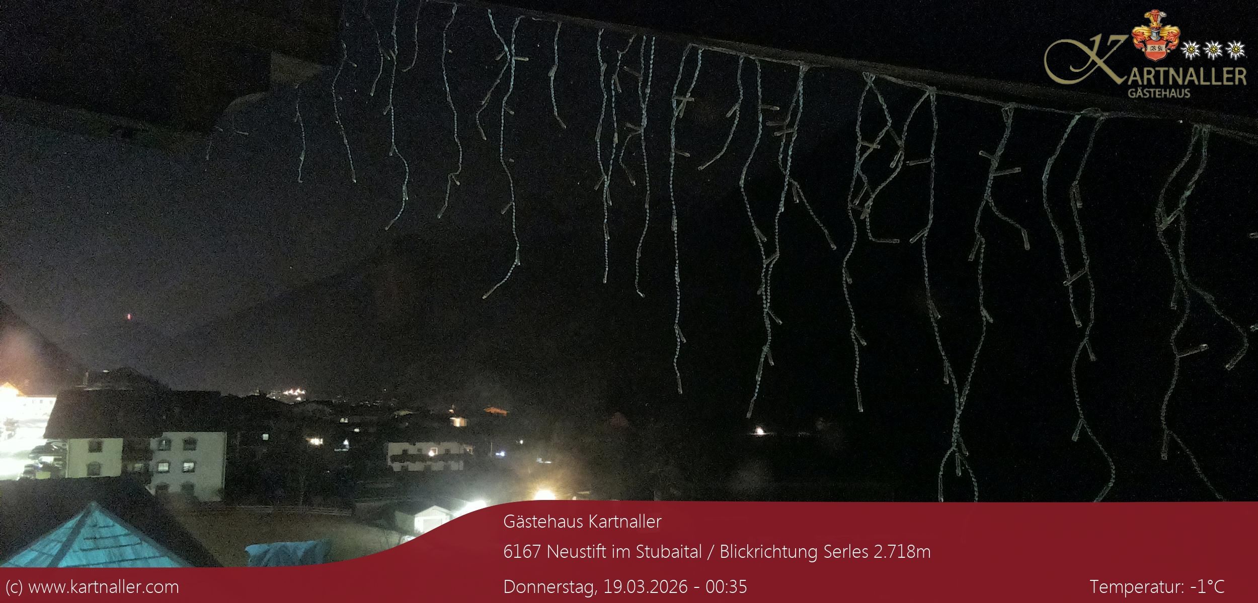 Archived image Webcam View to Neustift and Serles