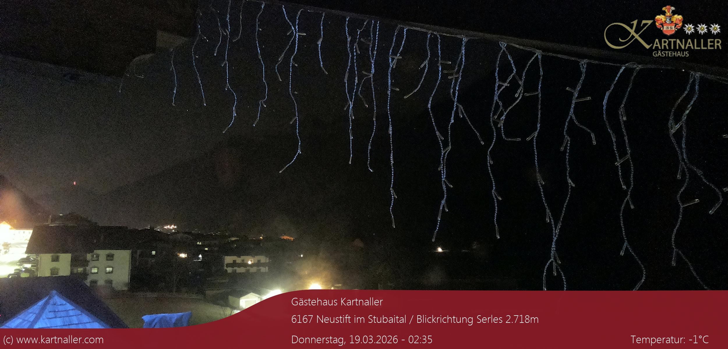 Archived image Webcam View to Neustift and Serles