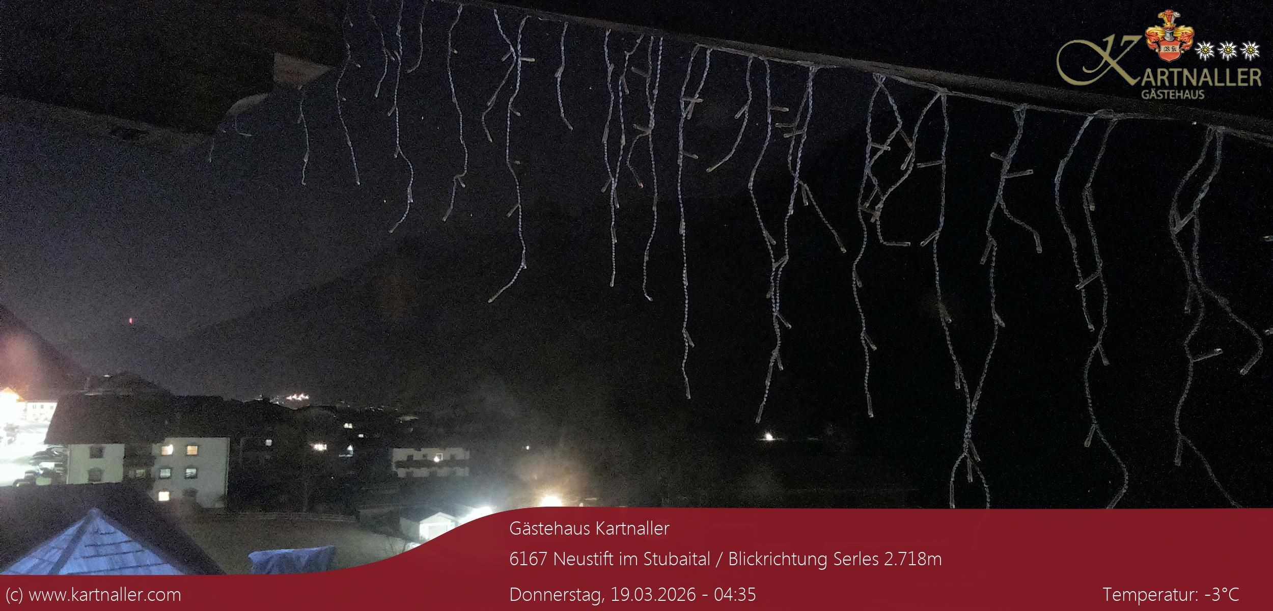 Archived image Webcam View to Neustift and Serles