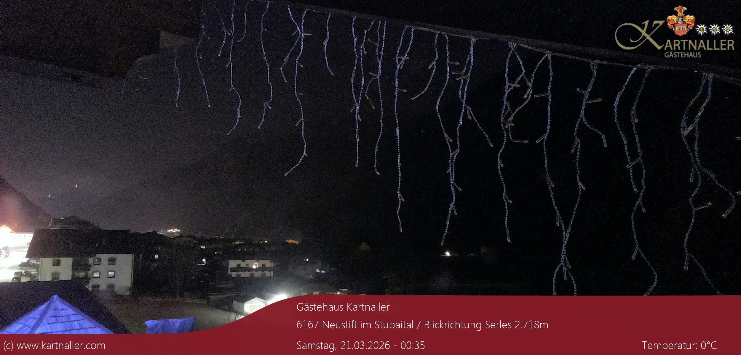 Archiv Foto Webcam Blick Neustift und Serles / Stubaital