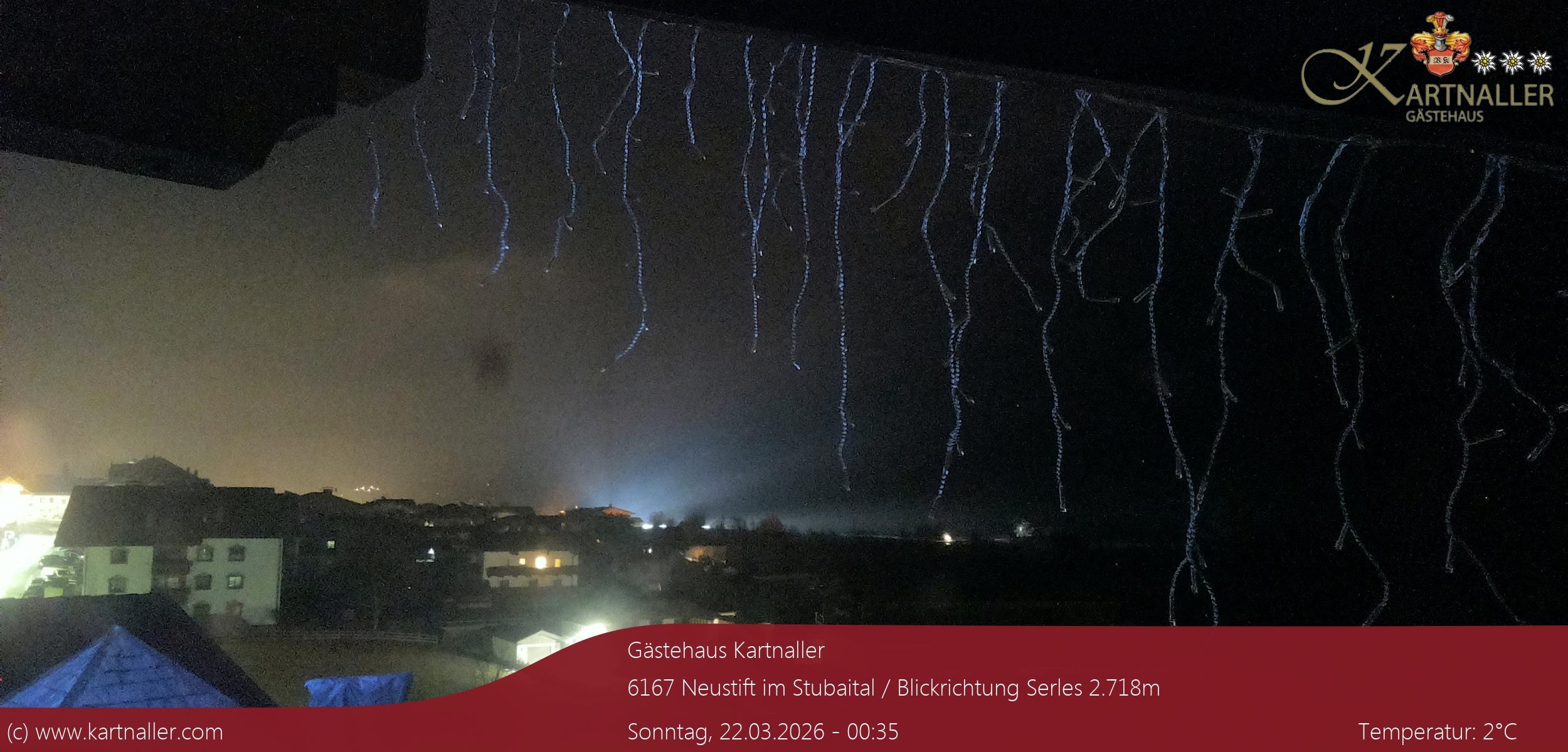 Archiv Foto Webcam Blick Neustift und Serles / Stubaital