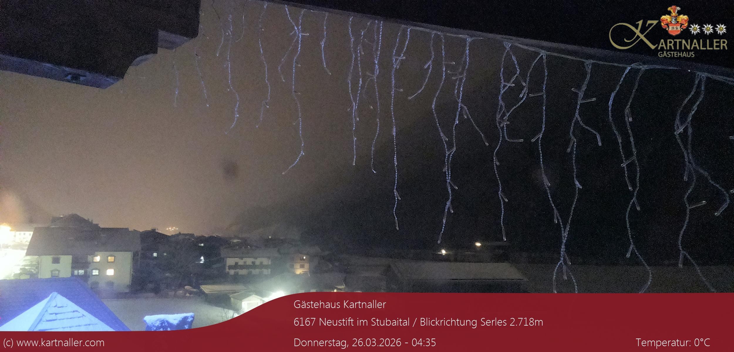 Archiv Foto Webcam Blick Neustift und Serles / Stubaital