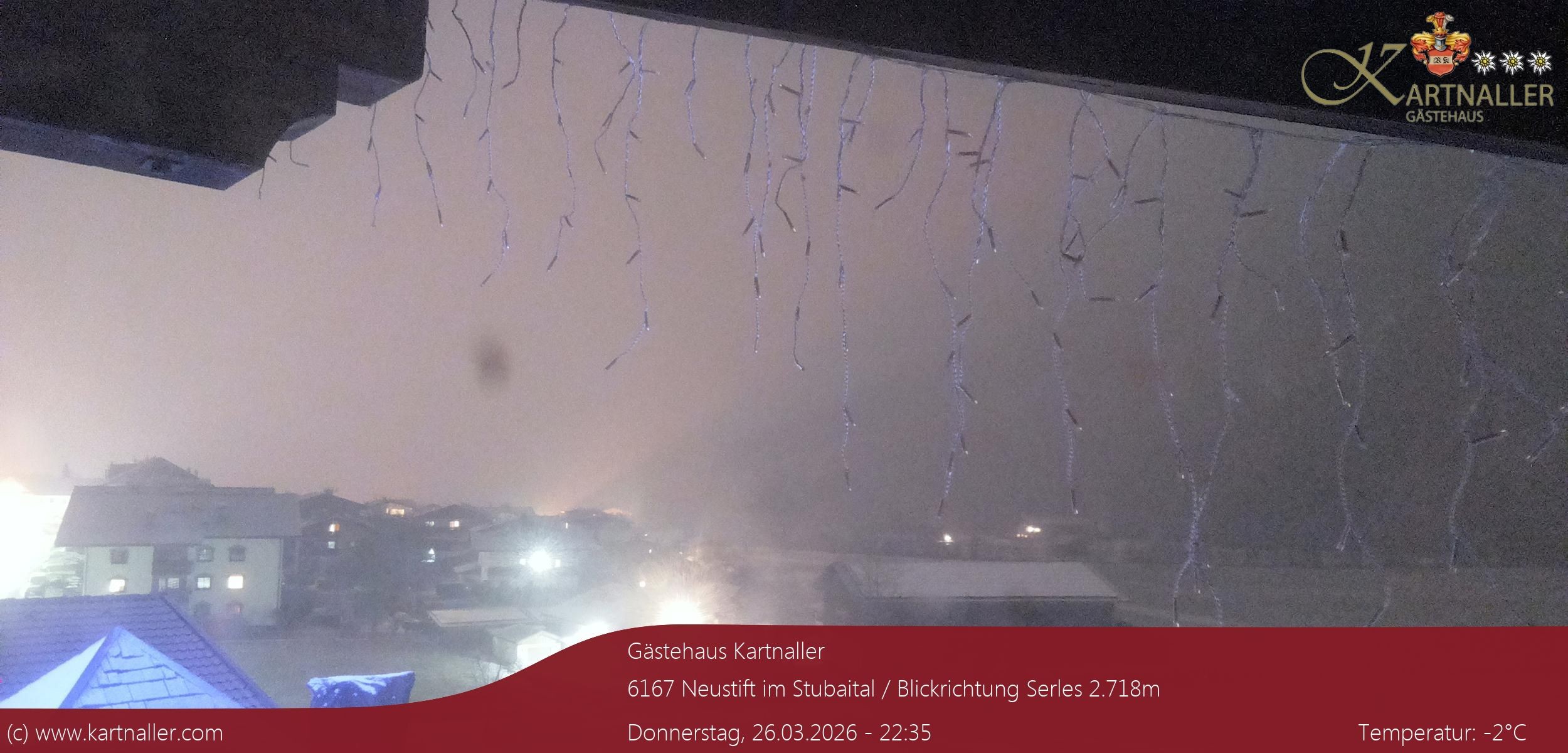 Archiv Foto Webcam Blick Neustift und Serles / Stubaital