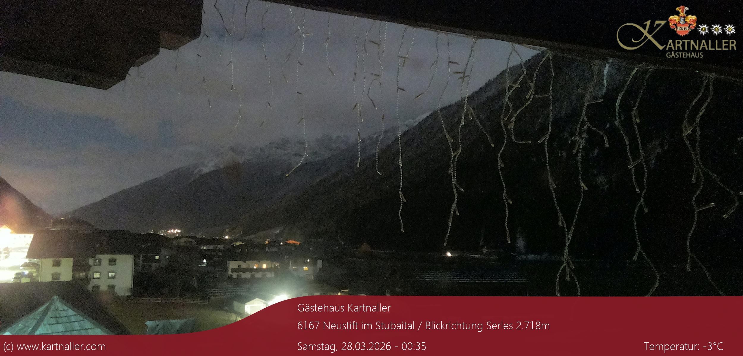 Archived image Webcam View to Neustift and Serles